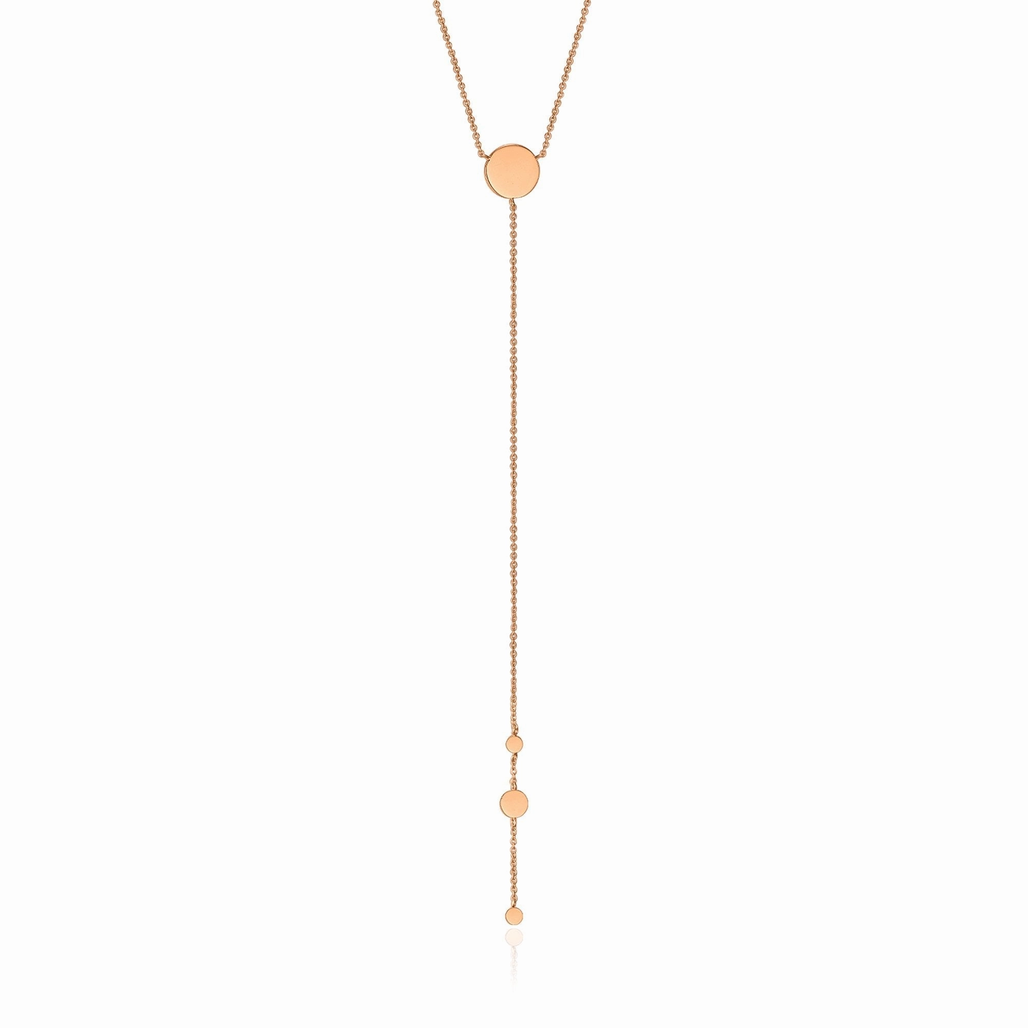 Rose Gold Geometry Y Necklace