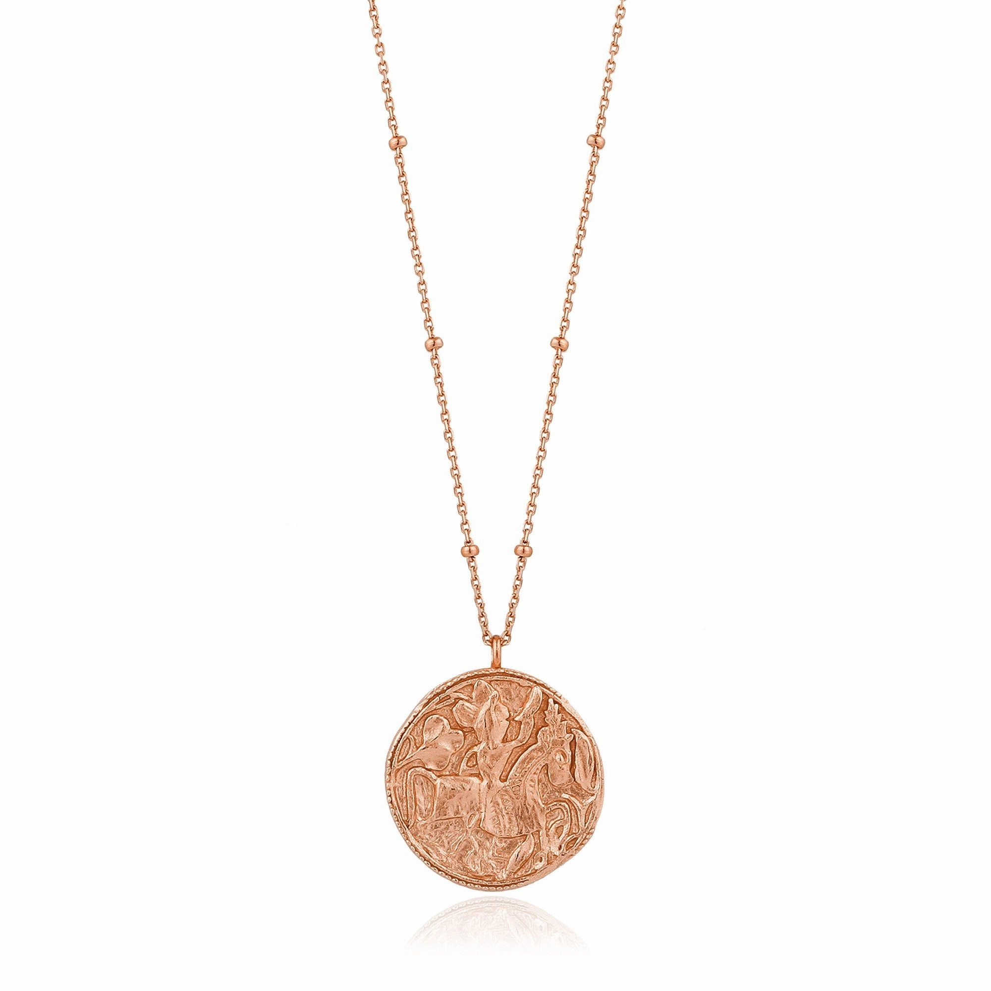 Rose Gold Greek Warrior Necklace