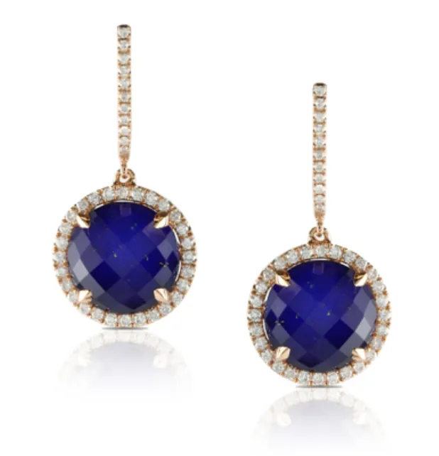 Royal Lapis Halo Earrings