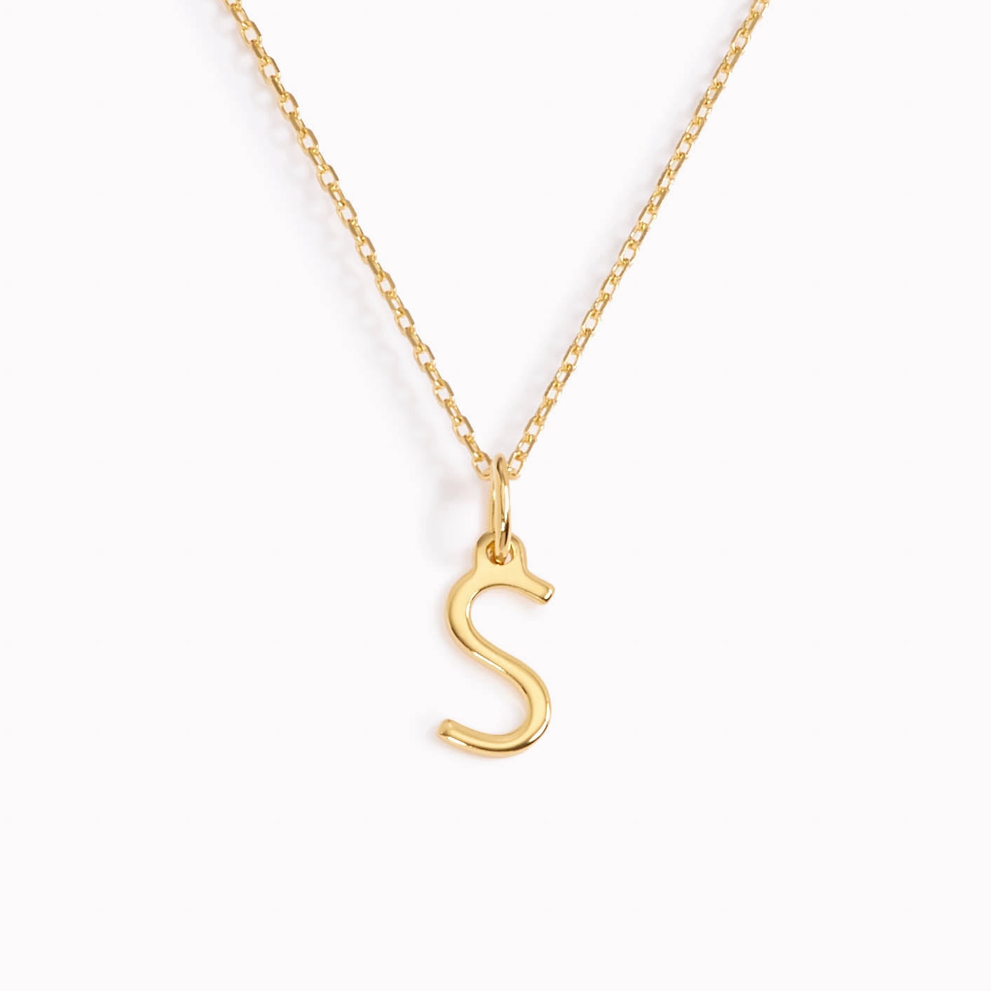 S Necklace / Gold Initial Necklace