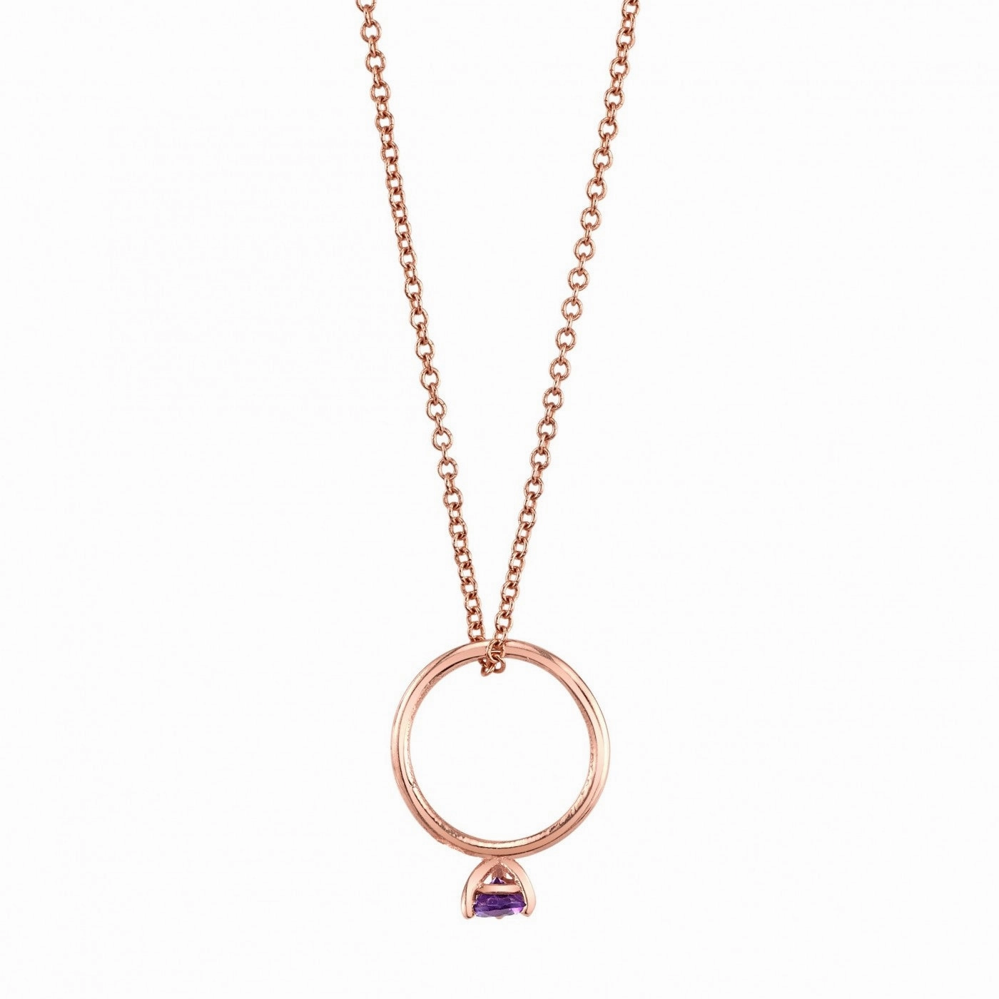 SAMPLE AMETHYST BIRTHSTONE BABY RING CHARM