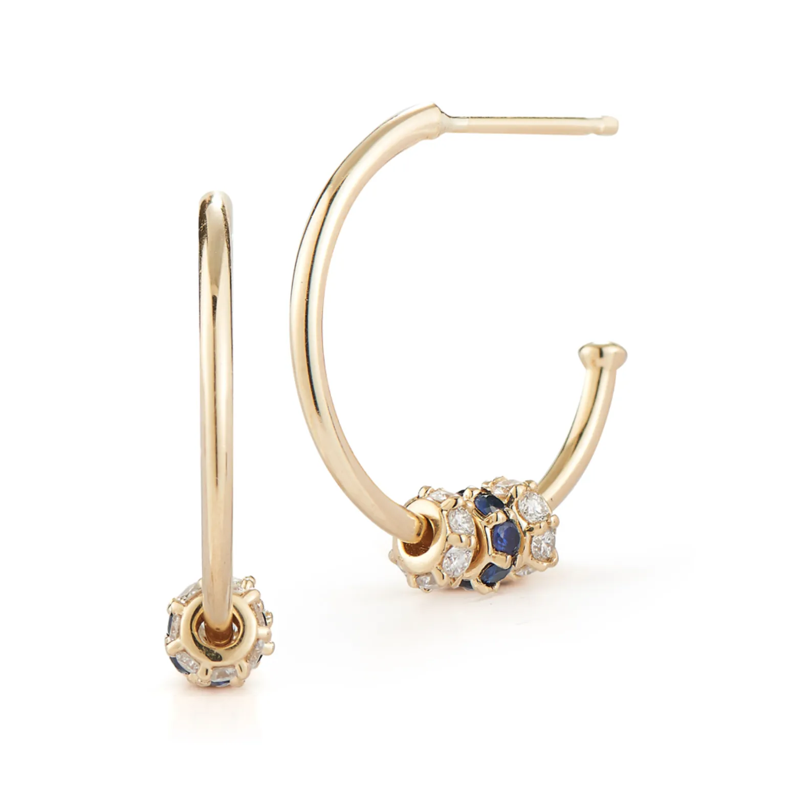 Sapphire Venus Hoops