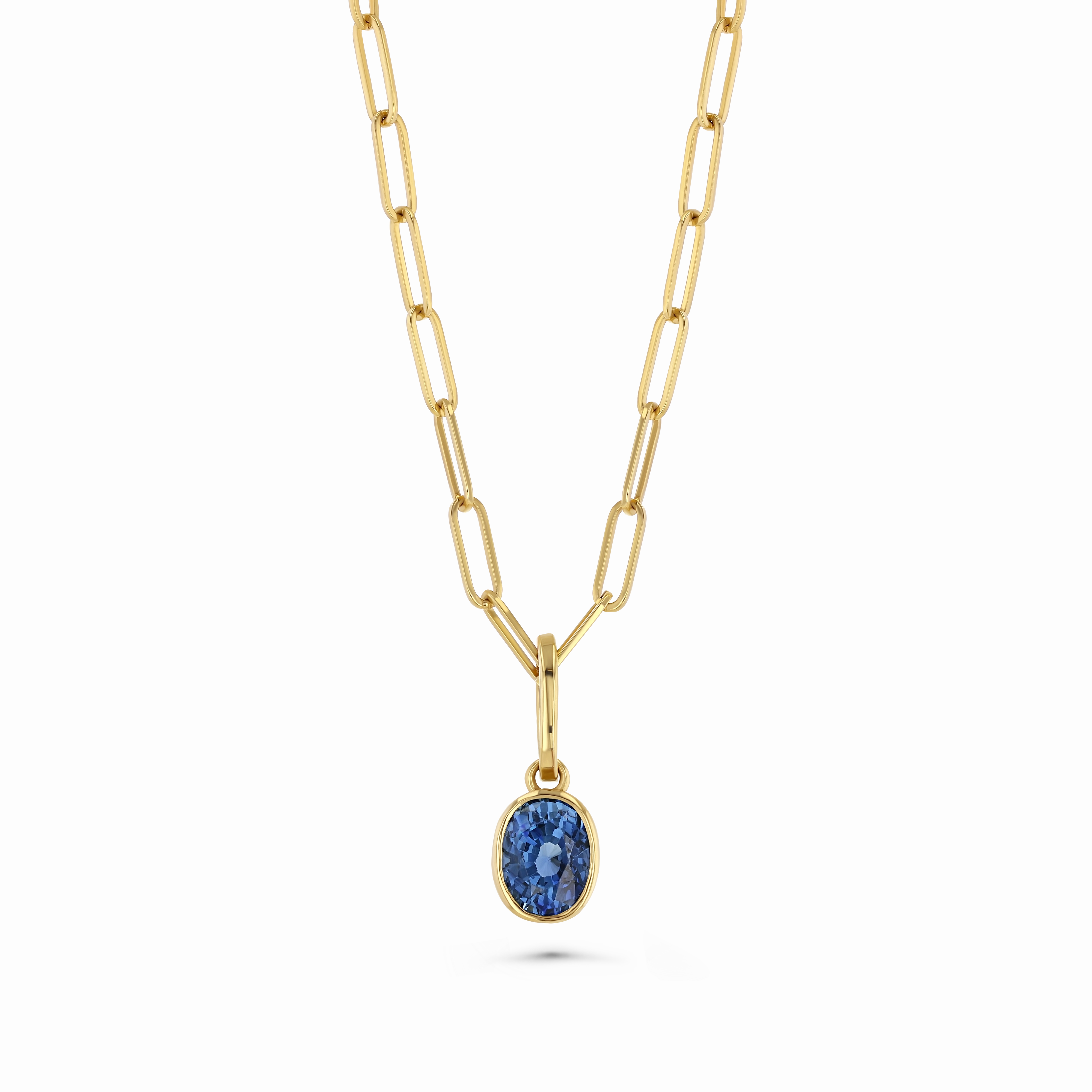 Sapphire Oval Charm