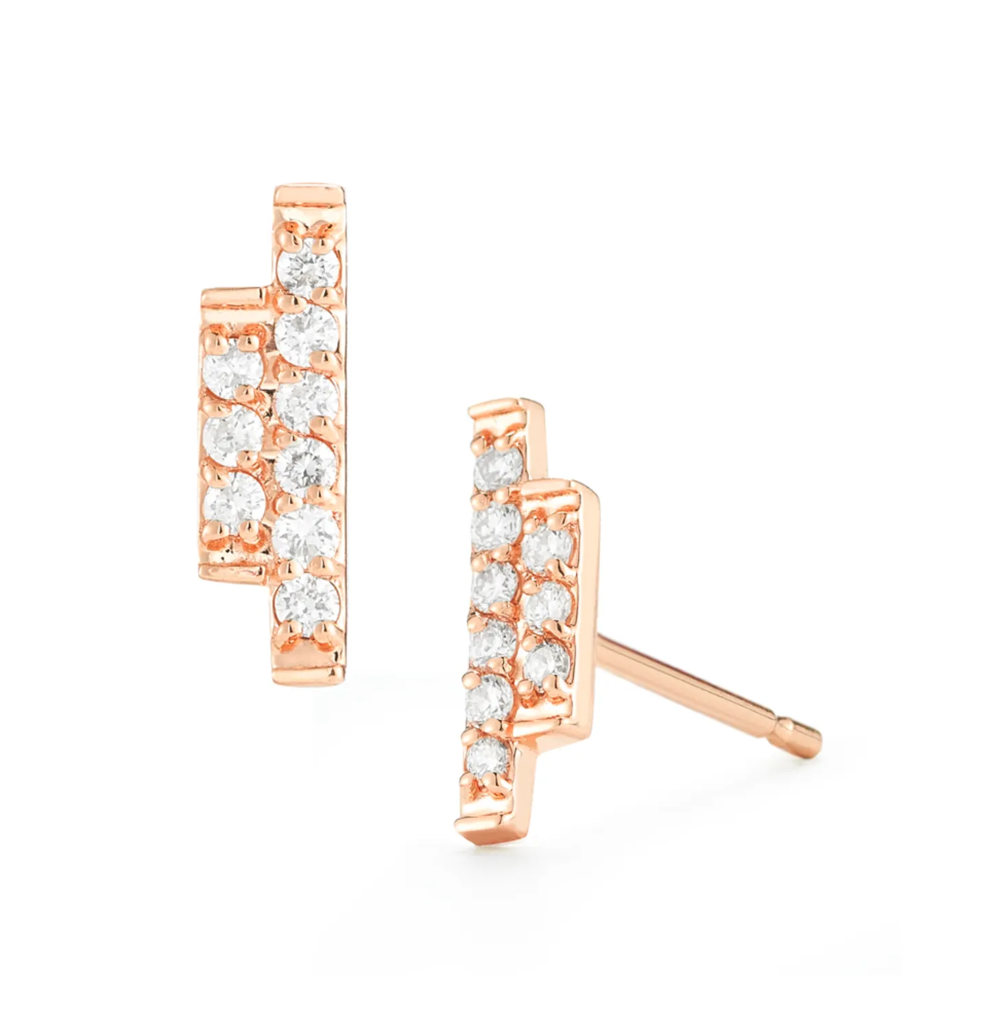Sidebar Diamond Earrings