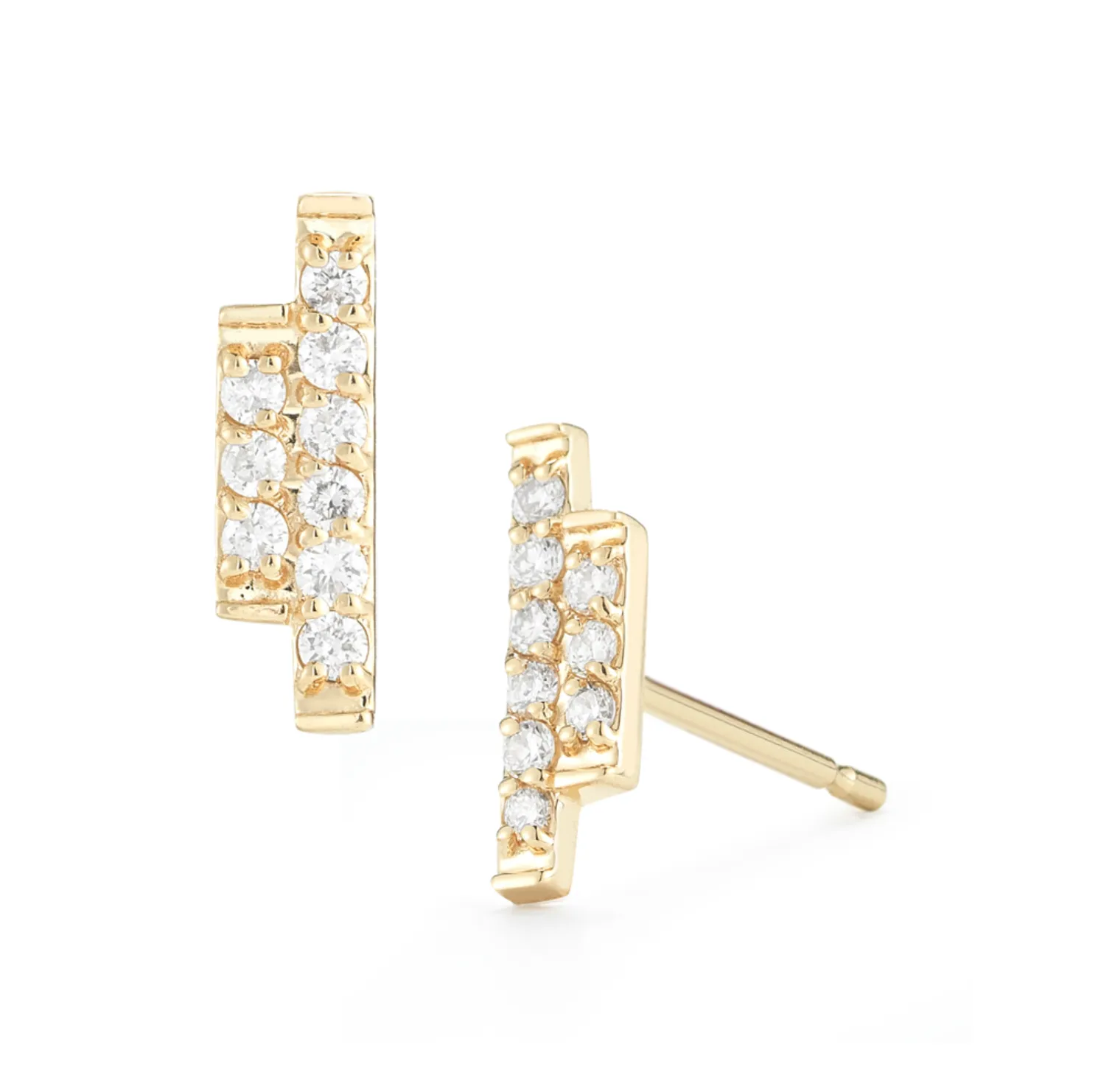 Sidebar Diamond Earrings