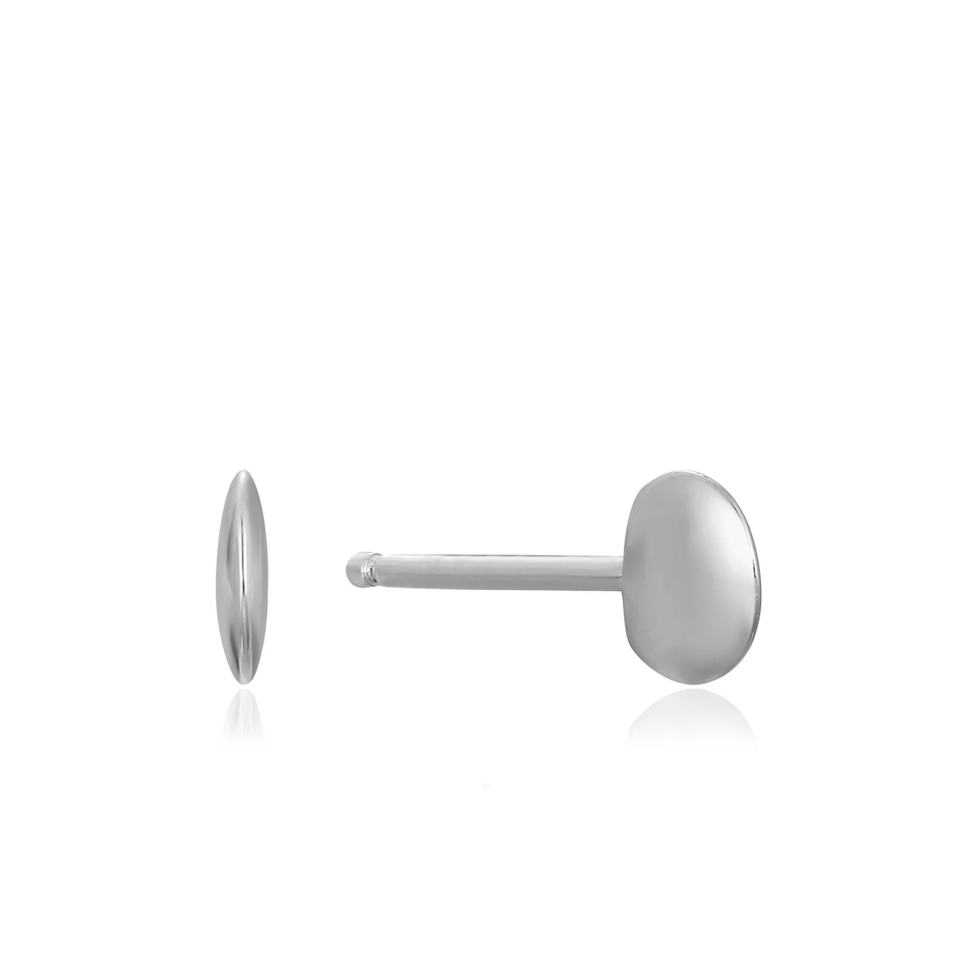 Silver Circle Stud Earrings