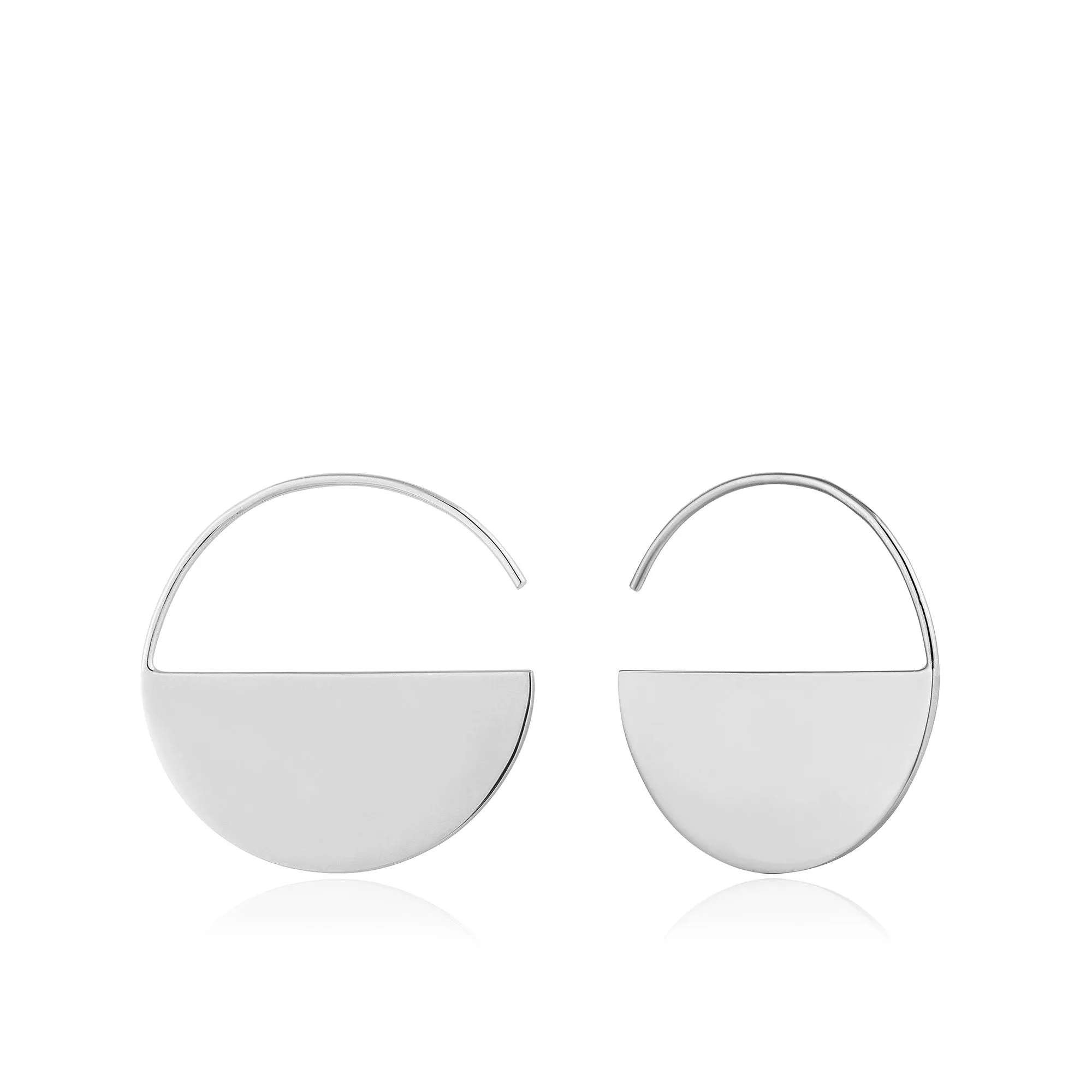Silver Geometry Hoop Earrings