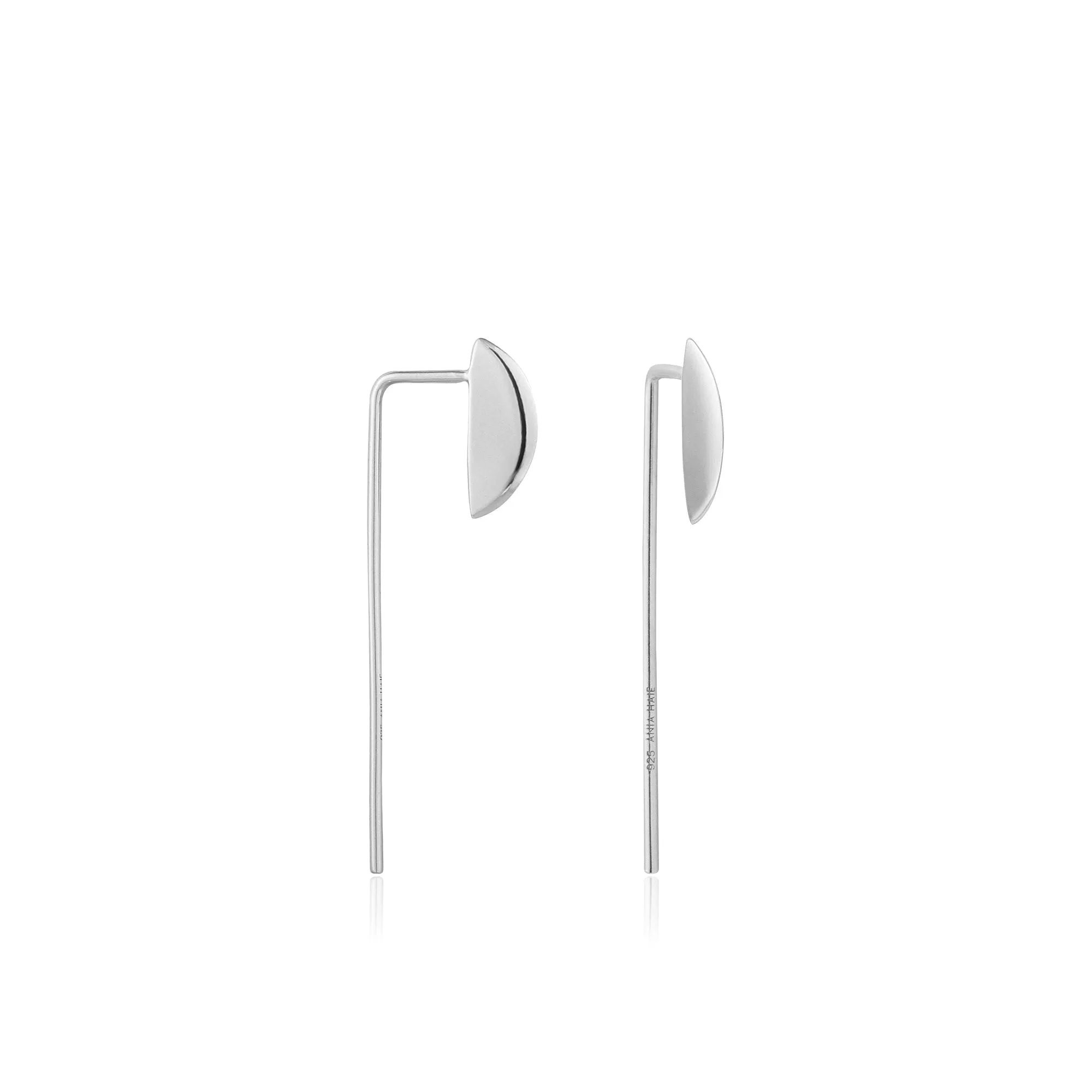 Silver Geometry Solid Drop Earrings