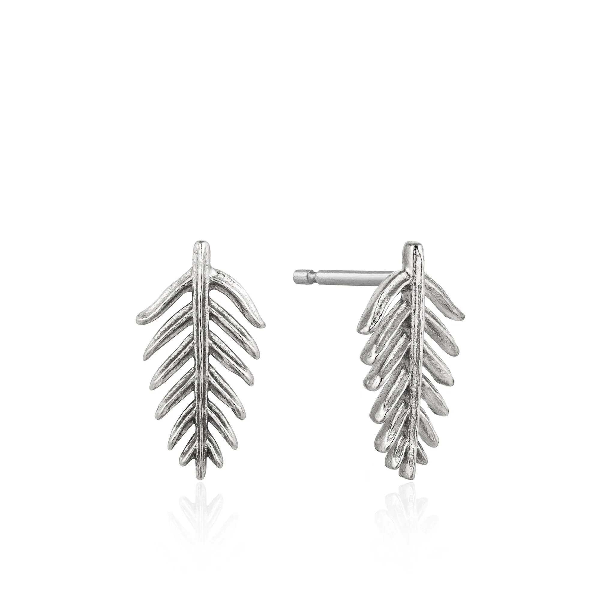 Silver Palm Stud Earrings