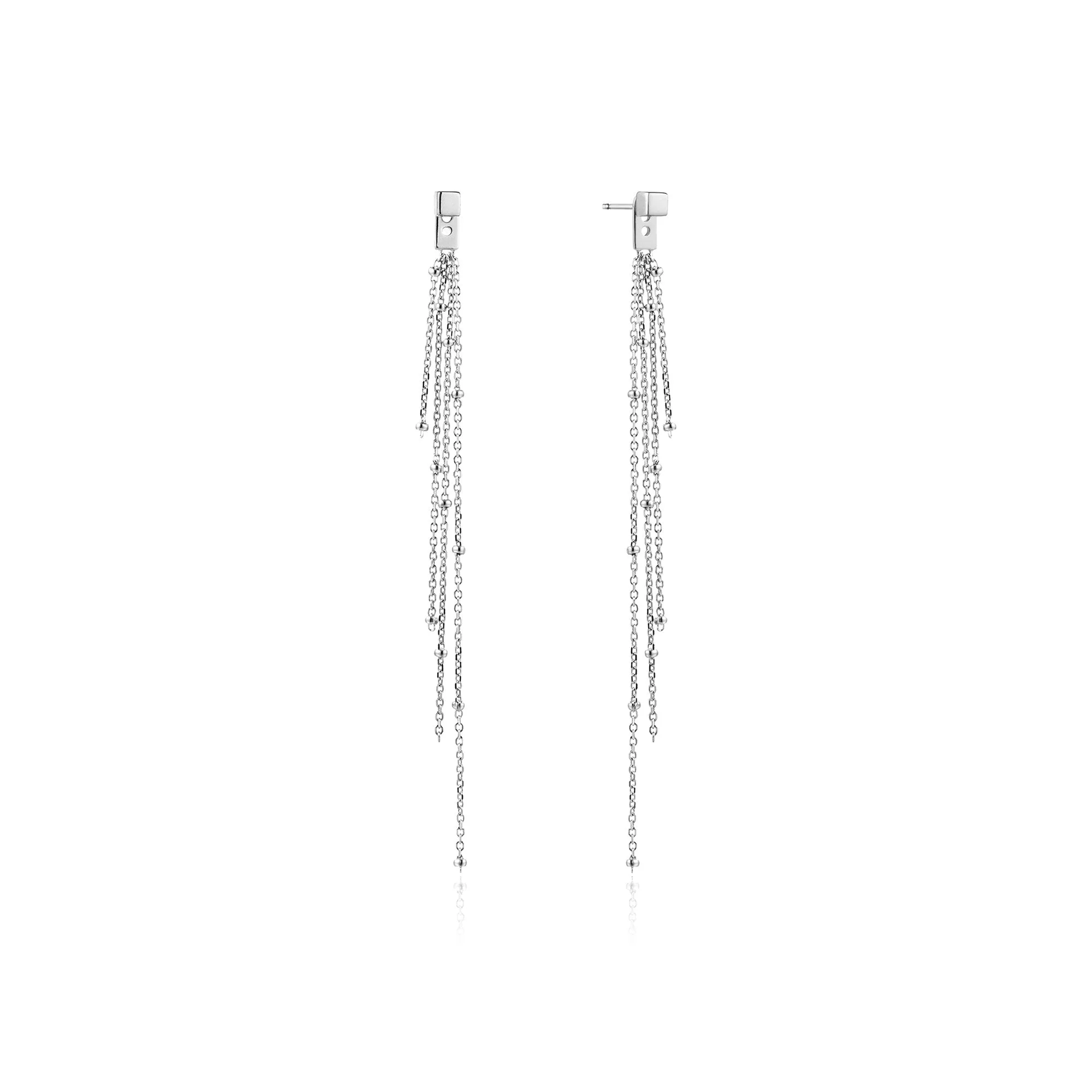 Silver Tassel Drop Ear Jackets