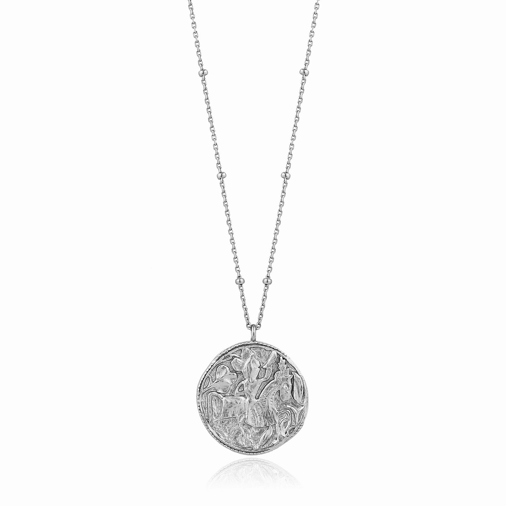 Silver Greek Warrior Necklace