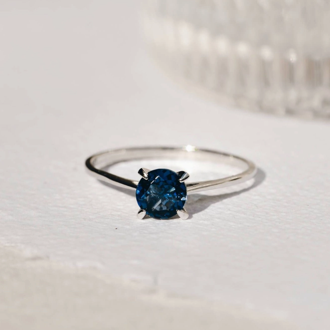 Silver London Blue Topaz Ring - Lilly