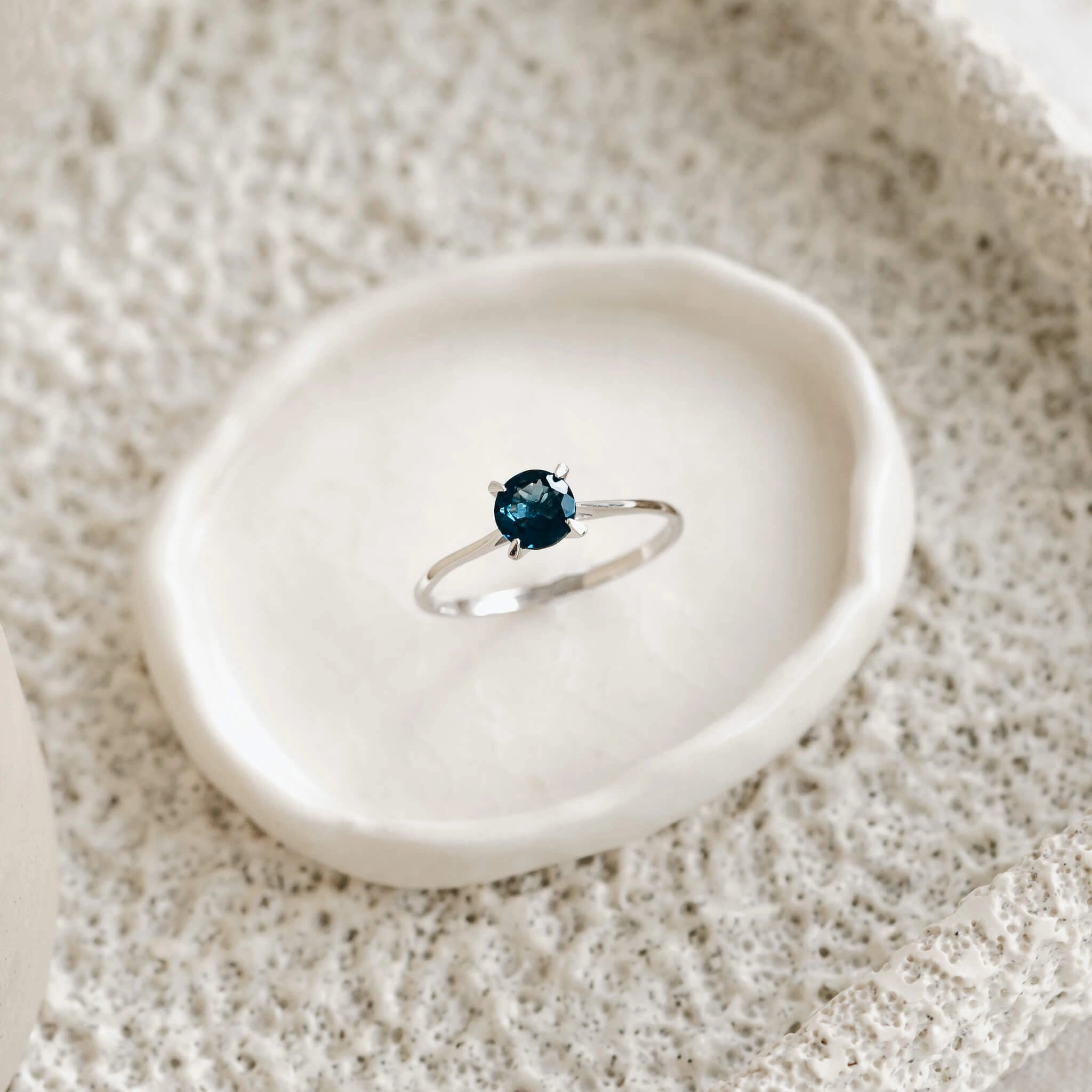 Silver London Blue Topaz Ring - Lilly