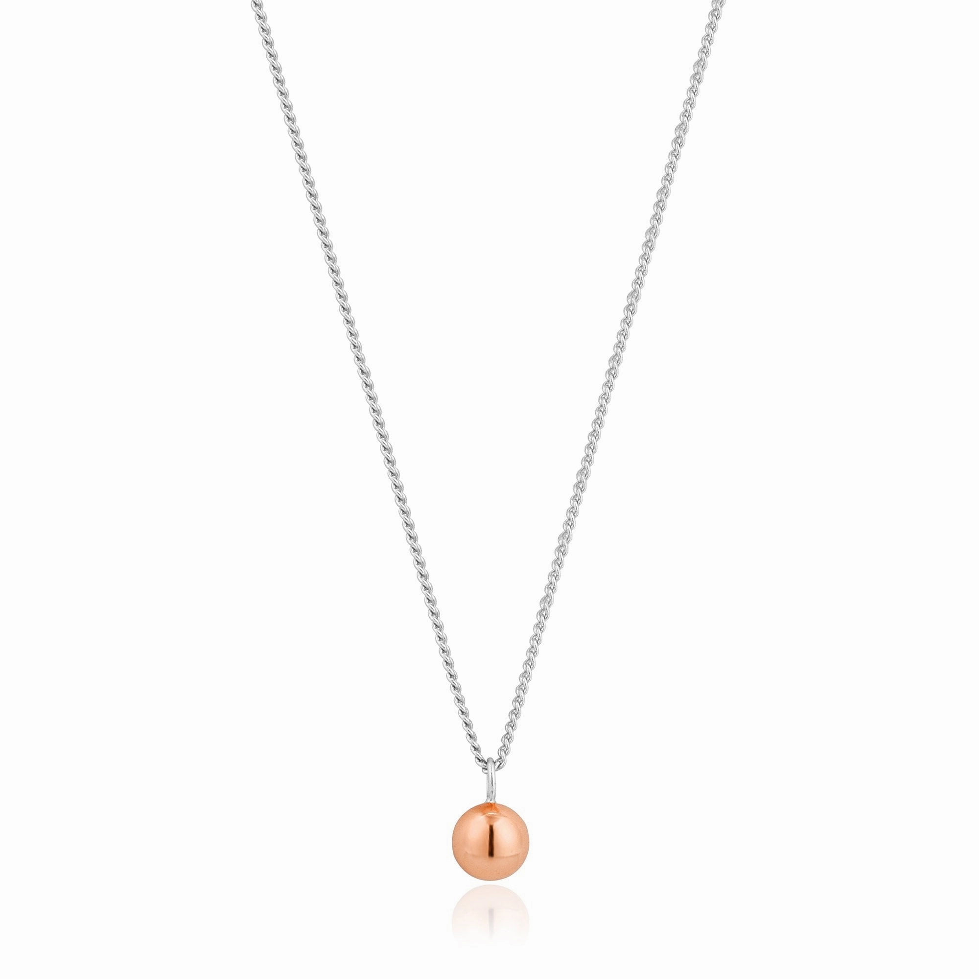 Silver Orbit Ball Necklace
