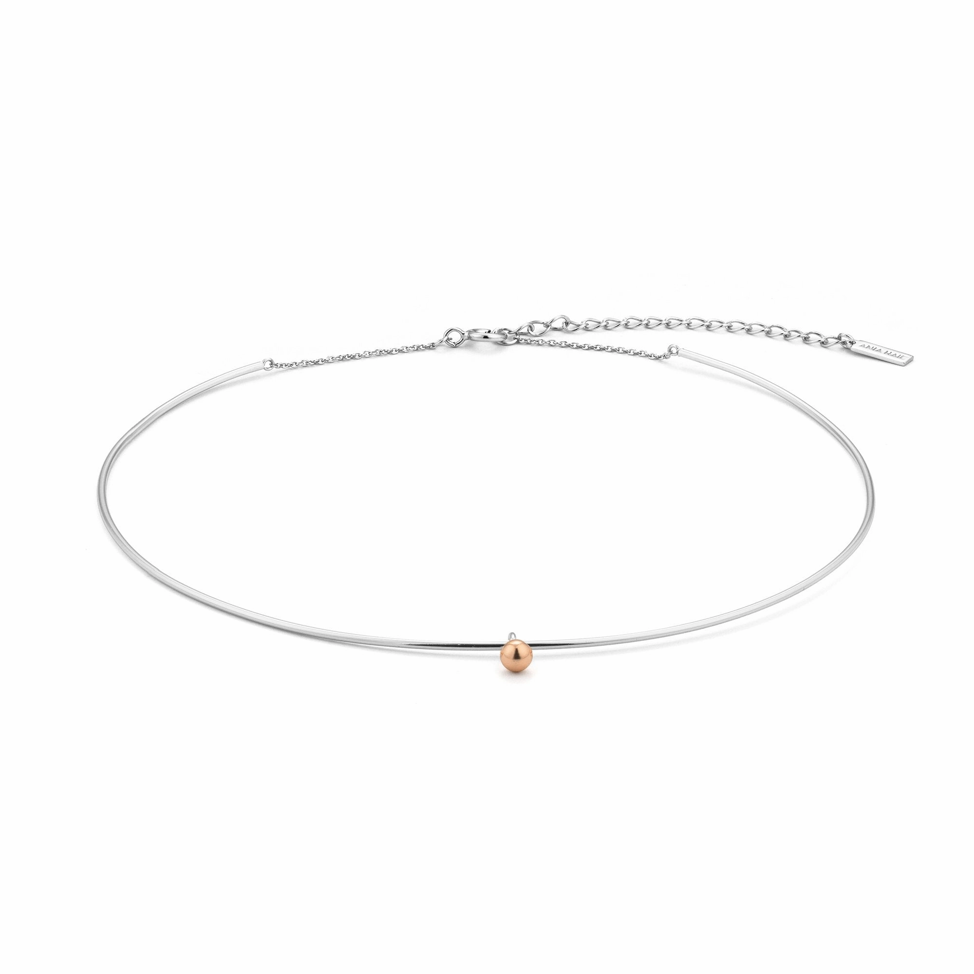Silver Orbit Solid Choker