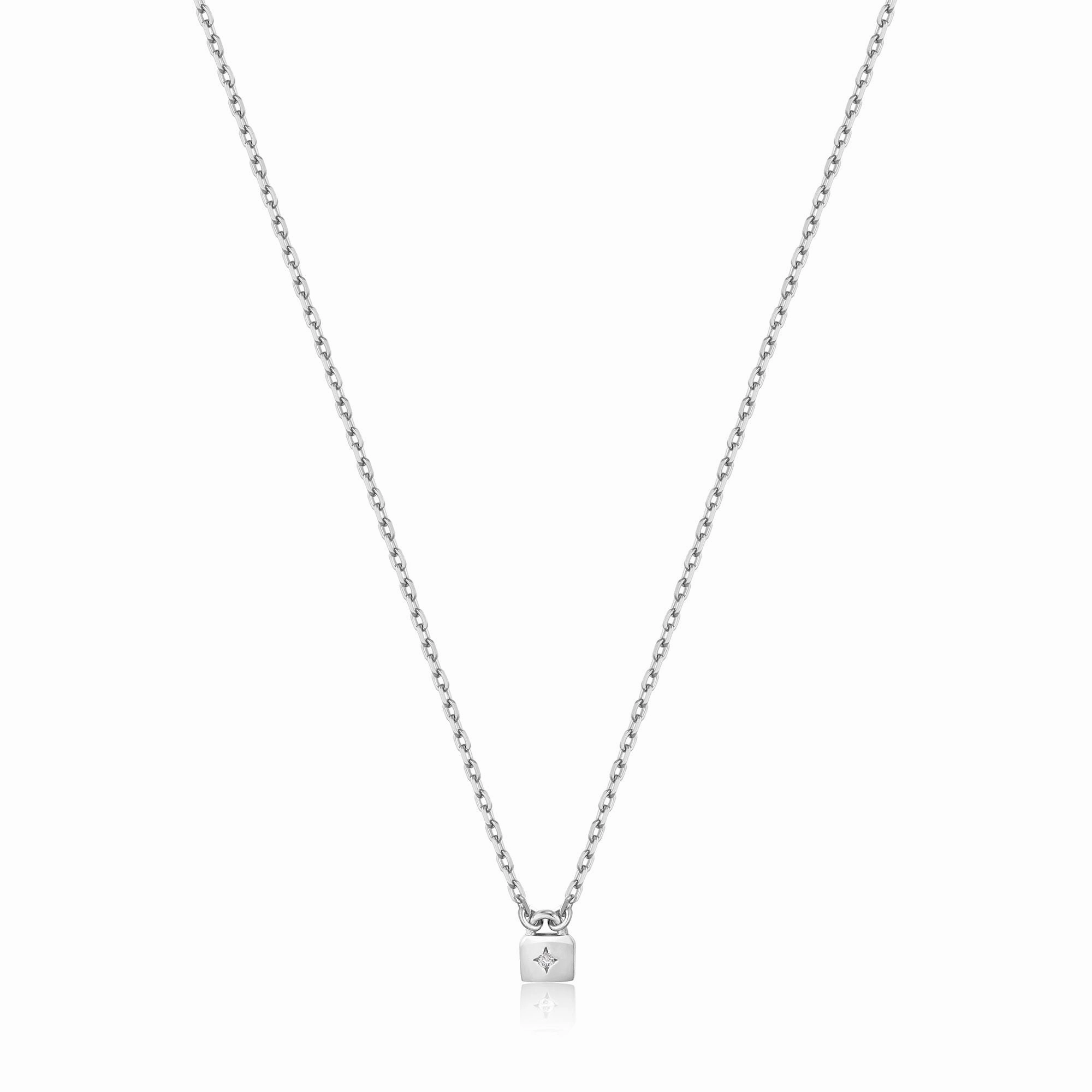Silver Padlock Necklace