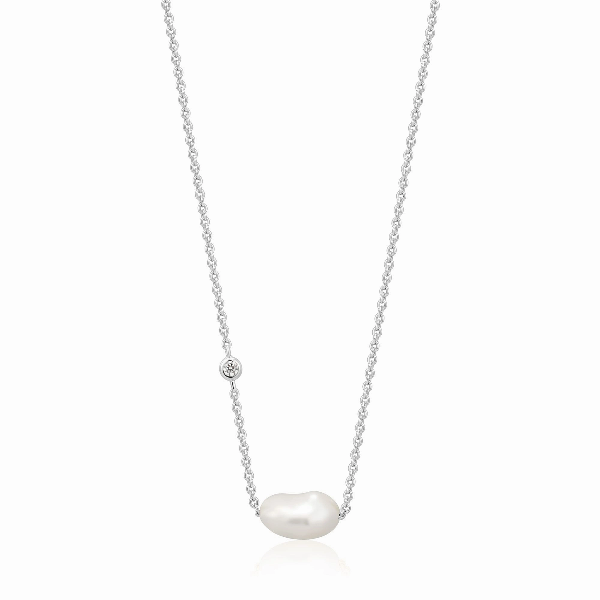 Silver Pearl Necklace