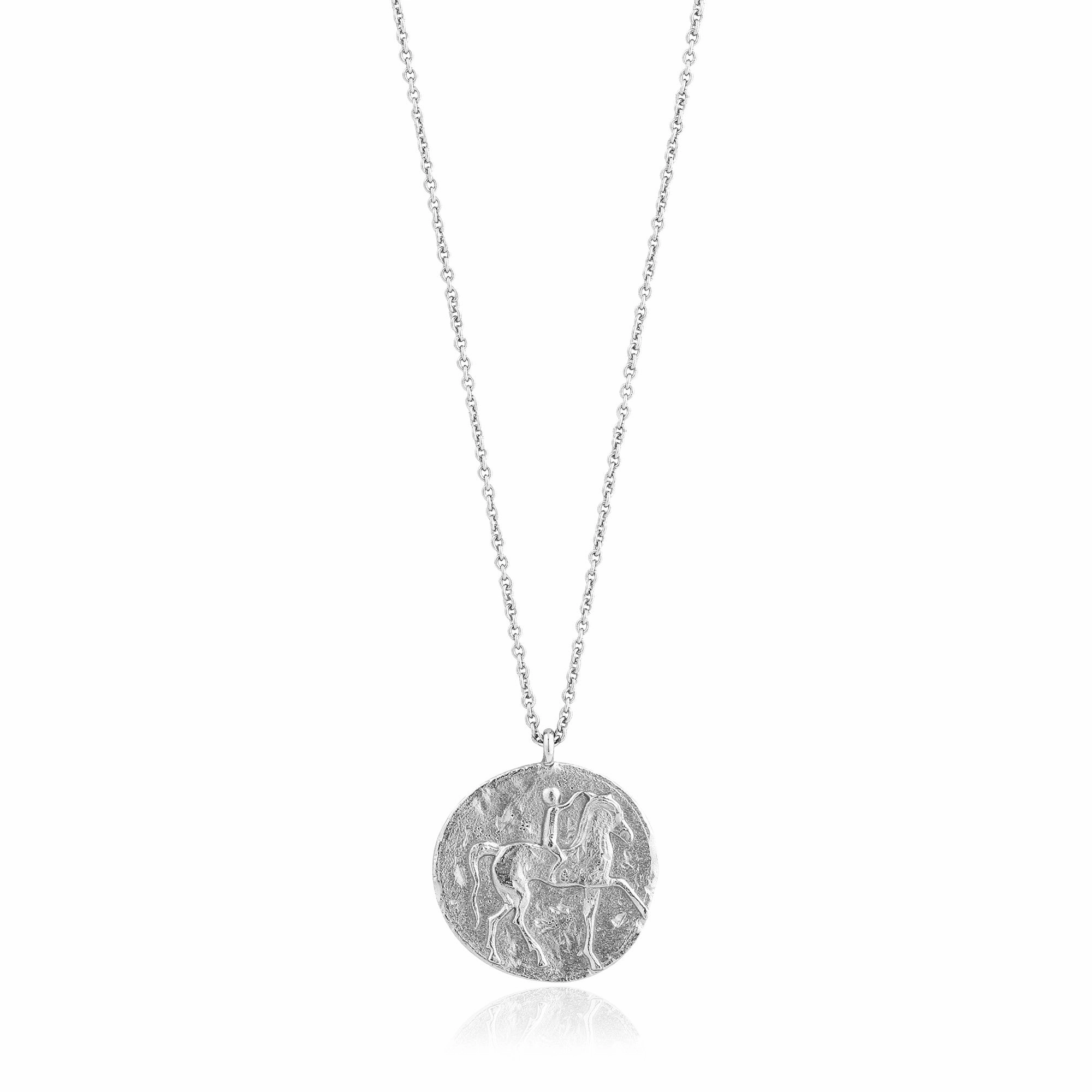 Silver Roman Rider Necklace