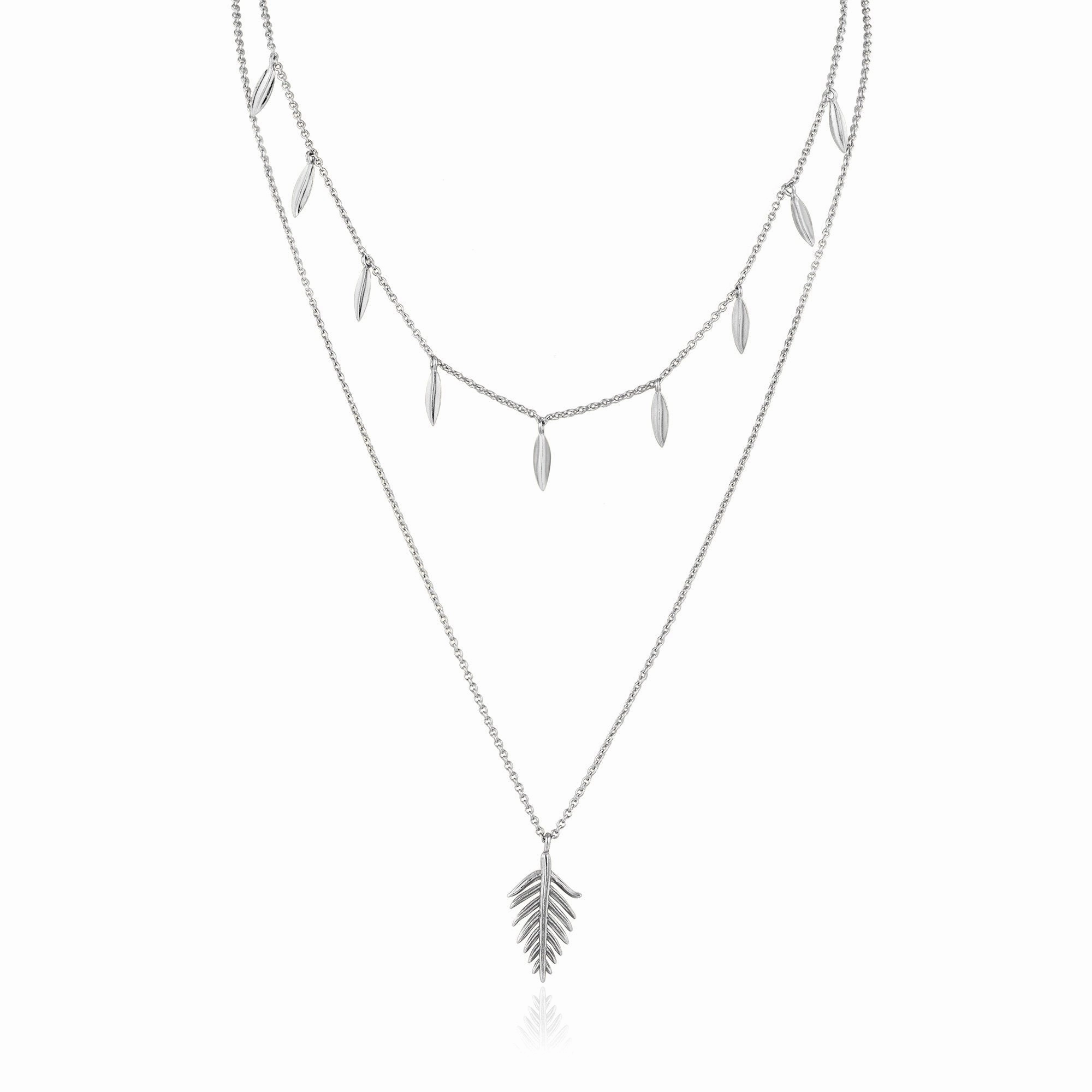 Silver Tropic Double Necklace