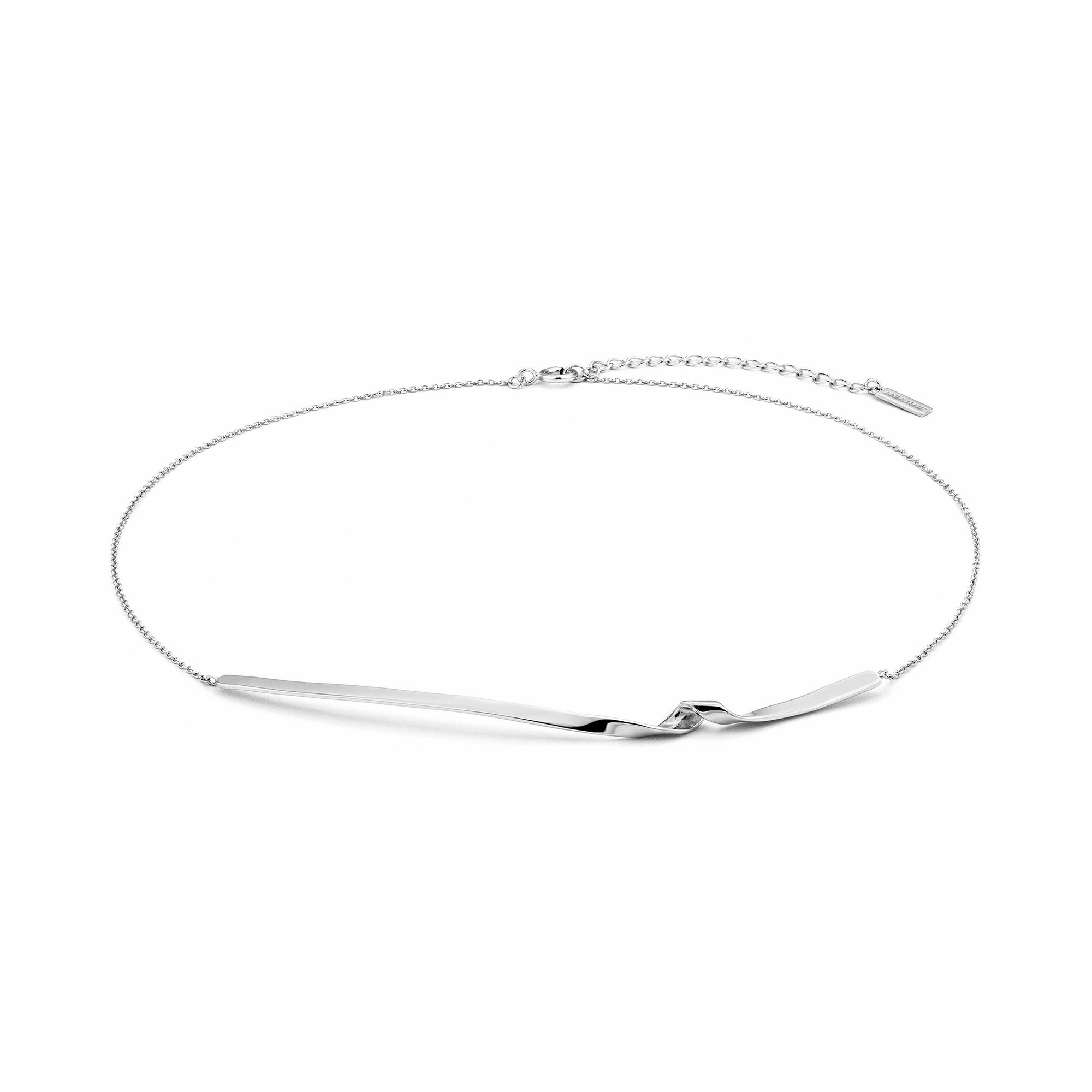 Silver Twist Collar Necklace