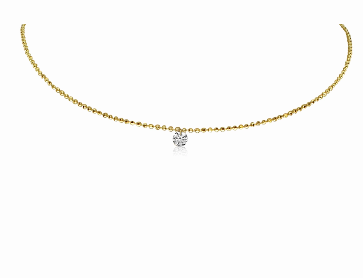 Single-Dashing Diamond Necklace