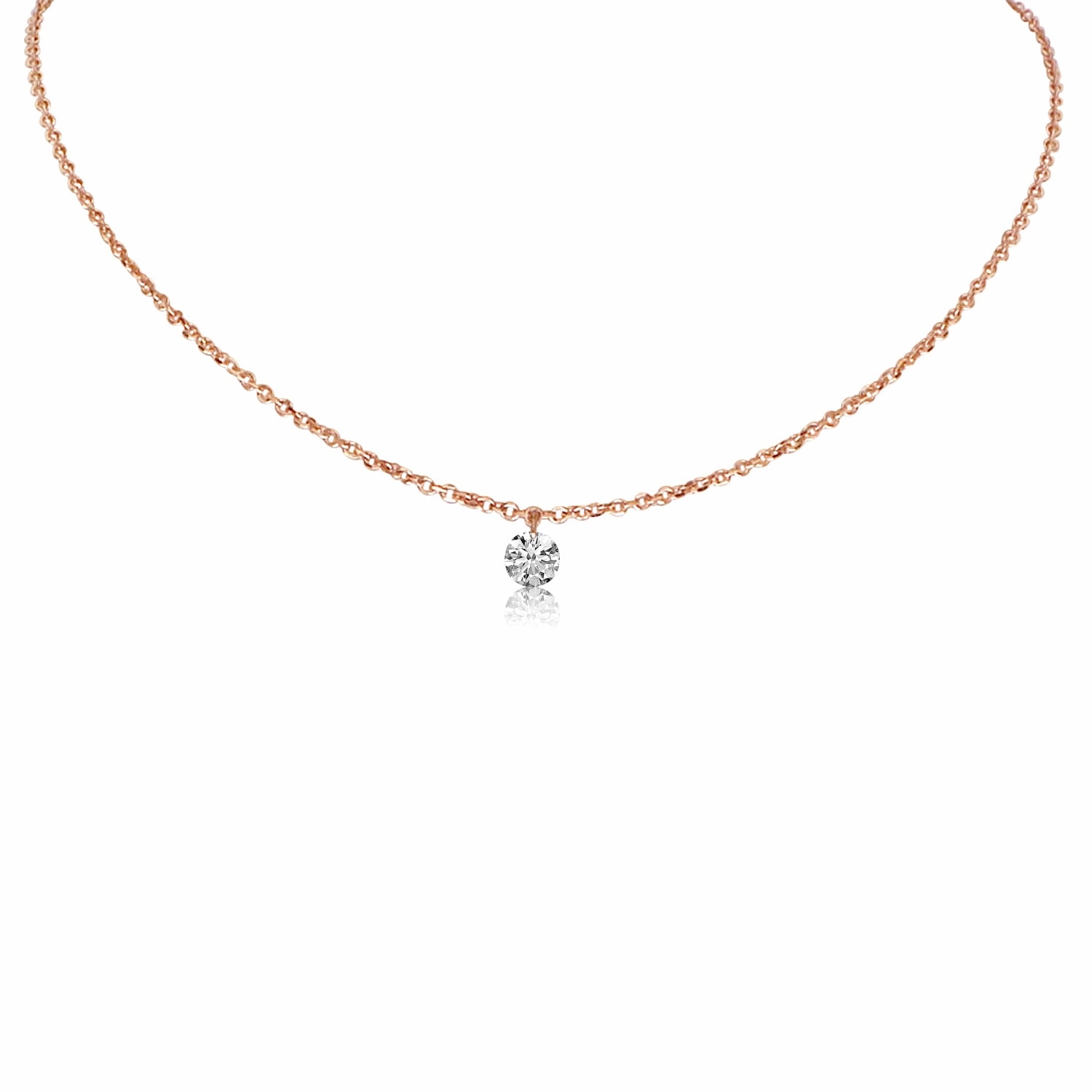 Single-Dashing Diamond Necklace