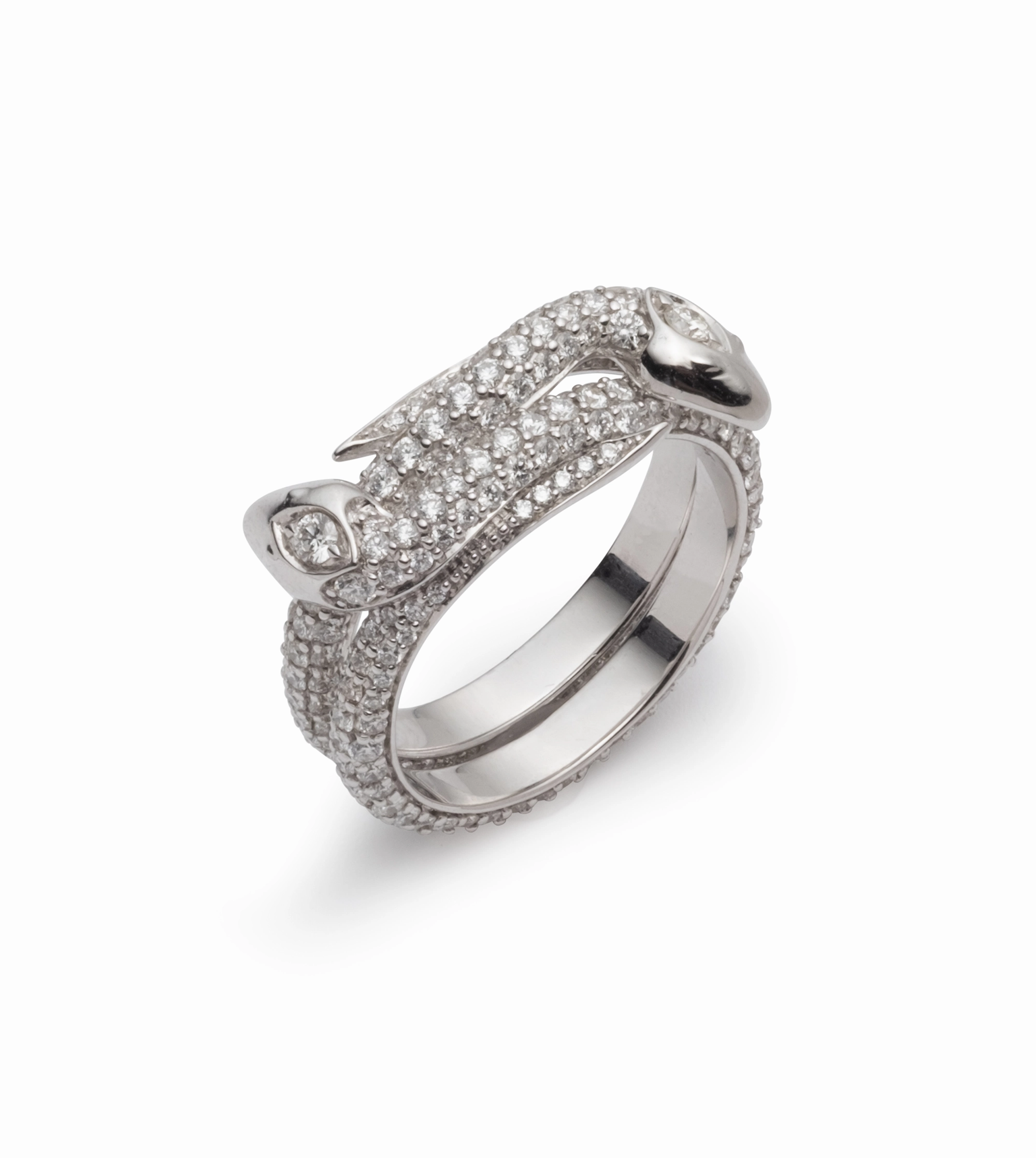 Snake - Wholeness: Diamond Pave Bookend Band