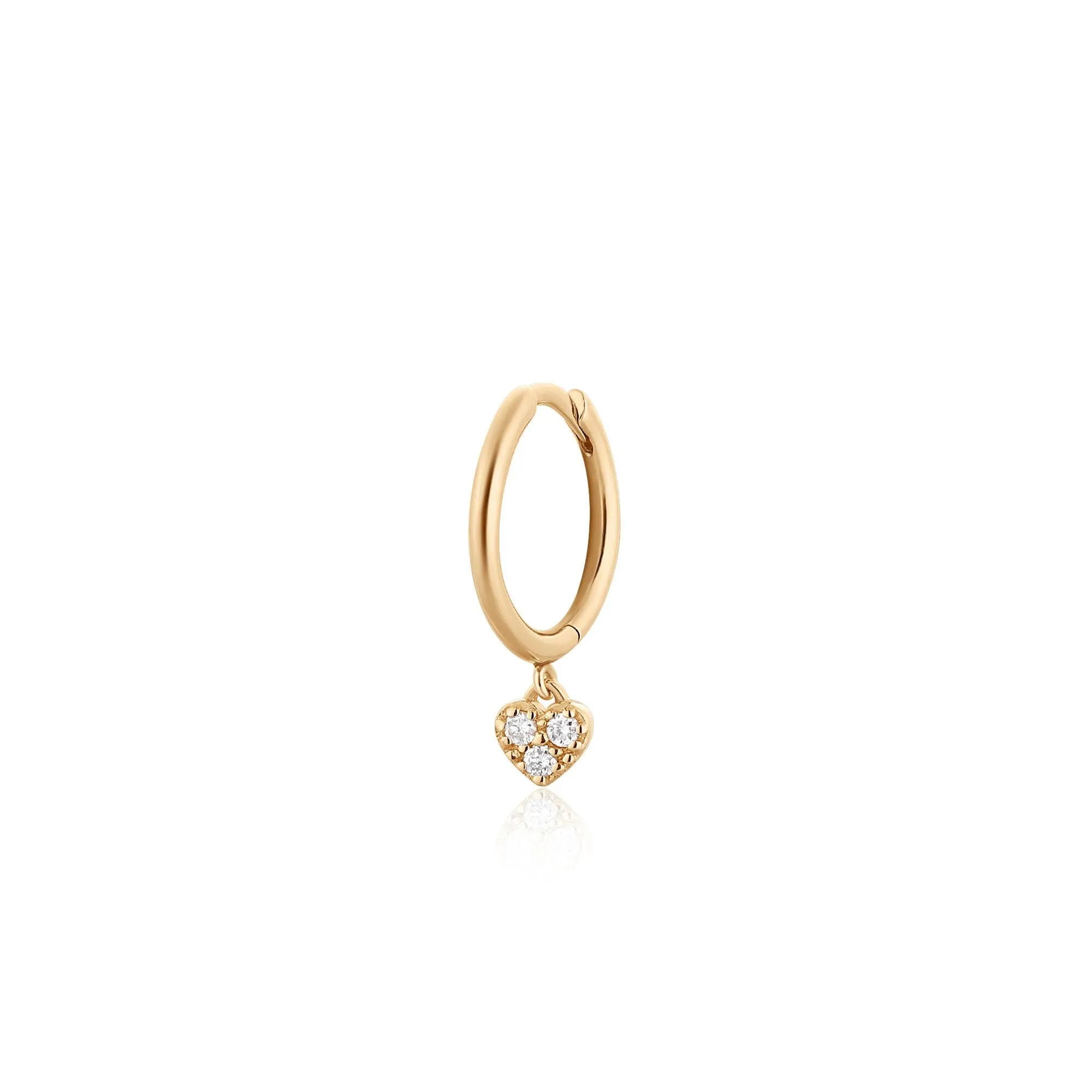 SOPHIE | Single Diamond Heart Hoop