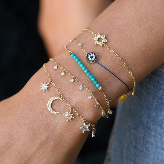 Star of David Diamond Bracelet