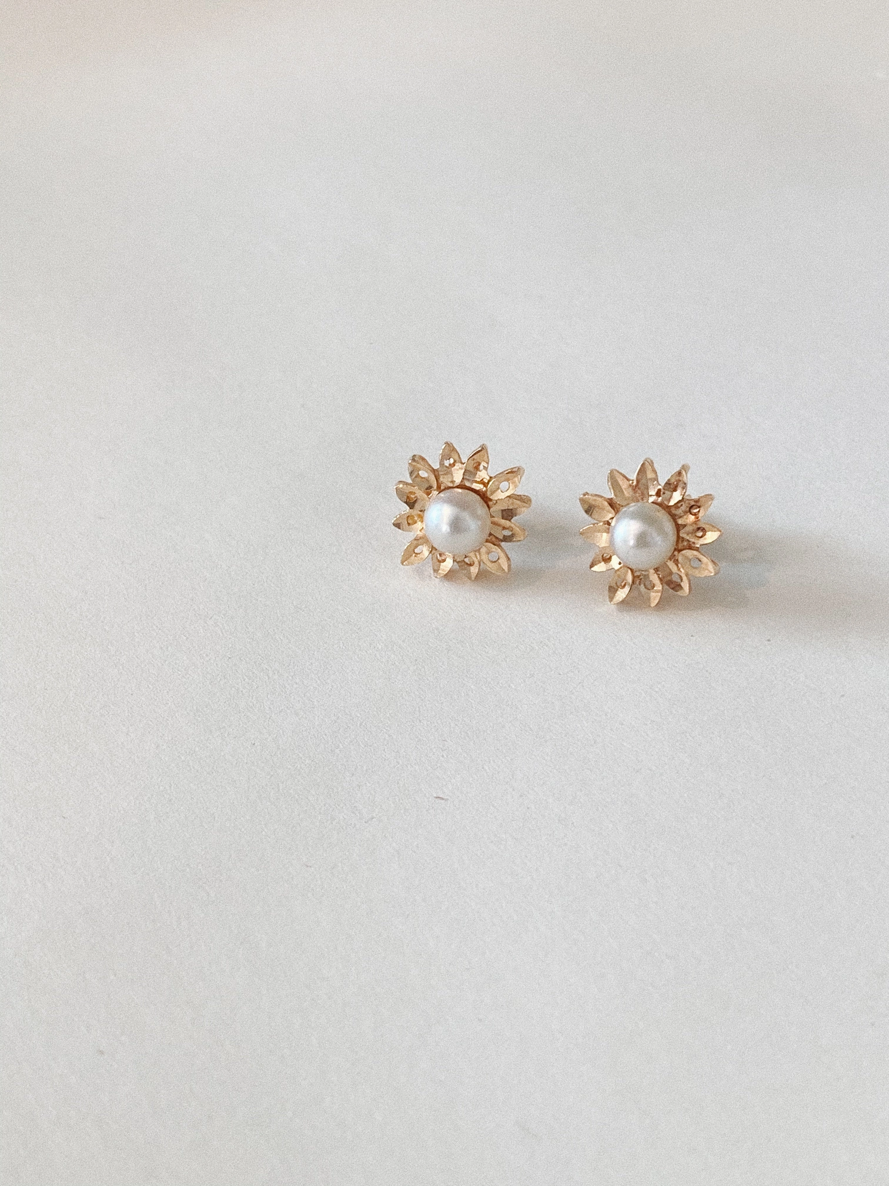 Sunflower Pearl Studs