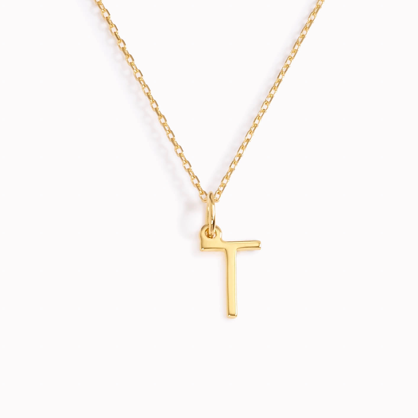 T Necklace / Gold Initial Necklace