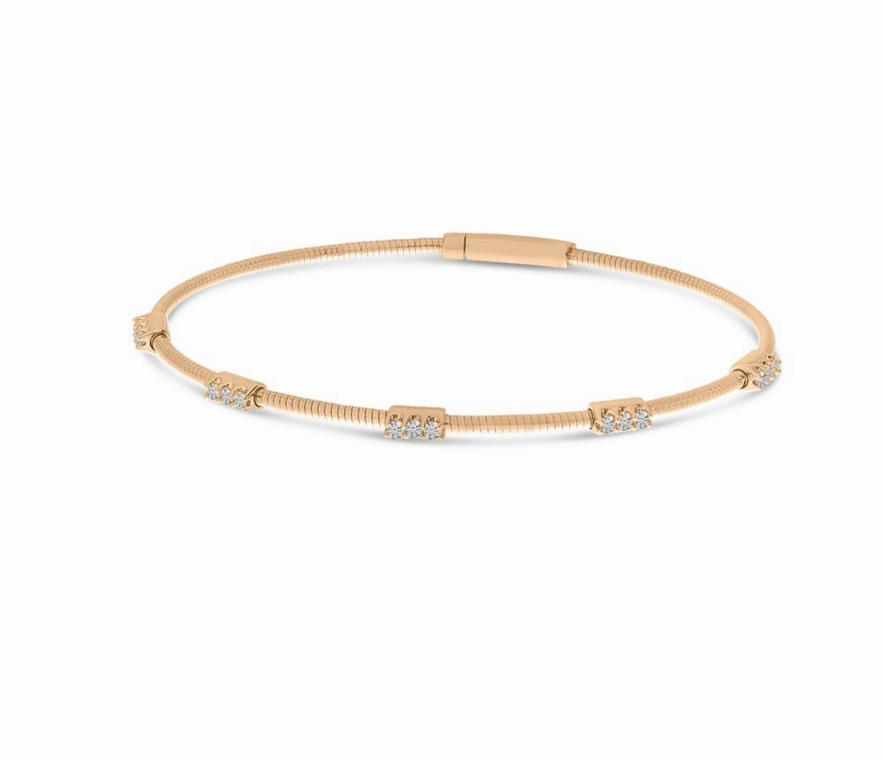 Triple Set Diamond Flex Bracelet