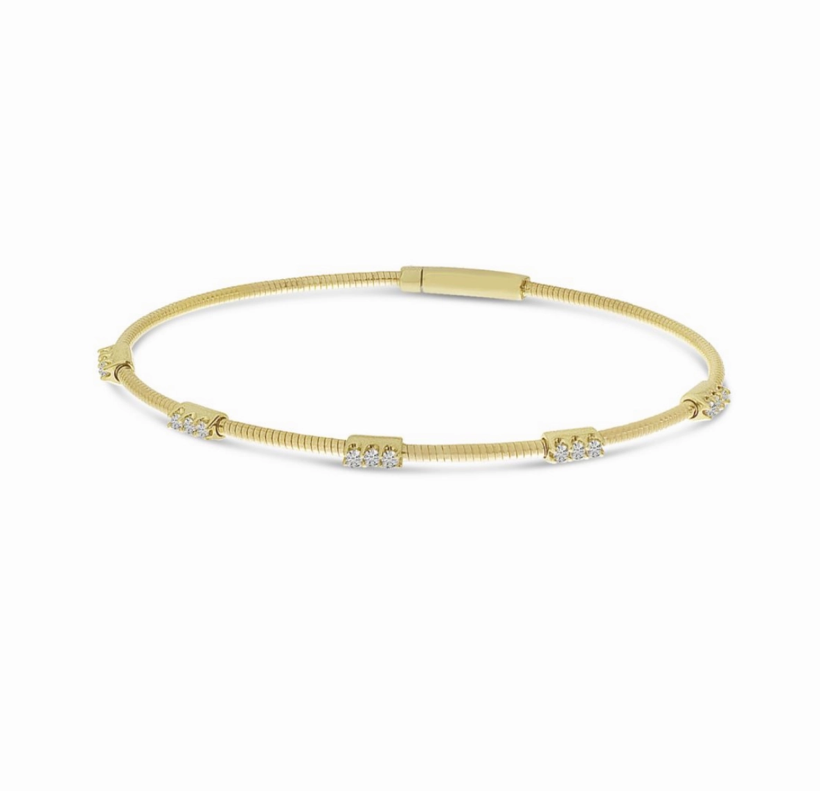 Triple Set Diamond Flex Bracelet
