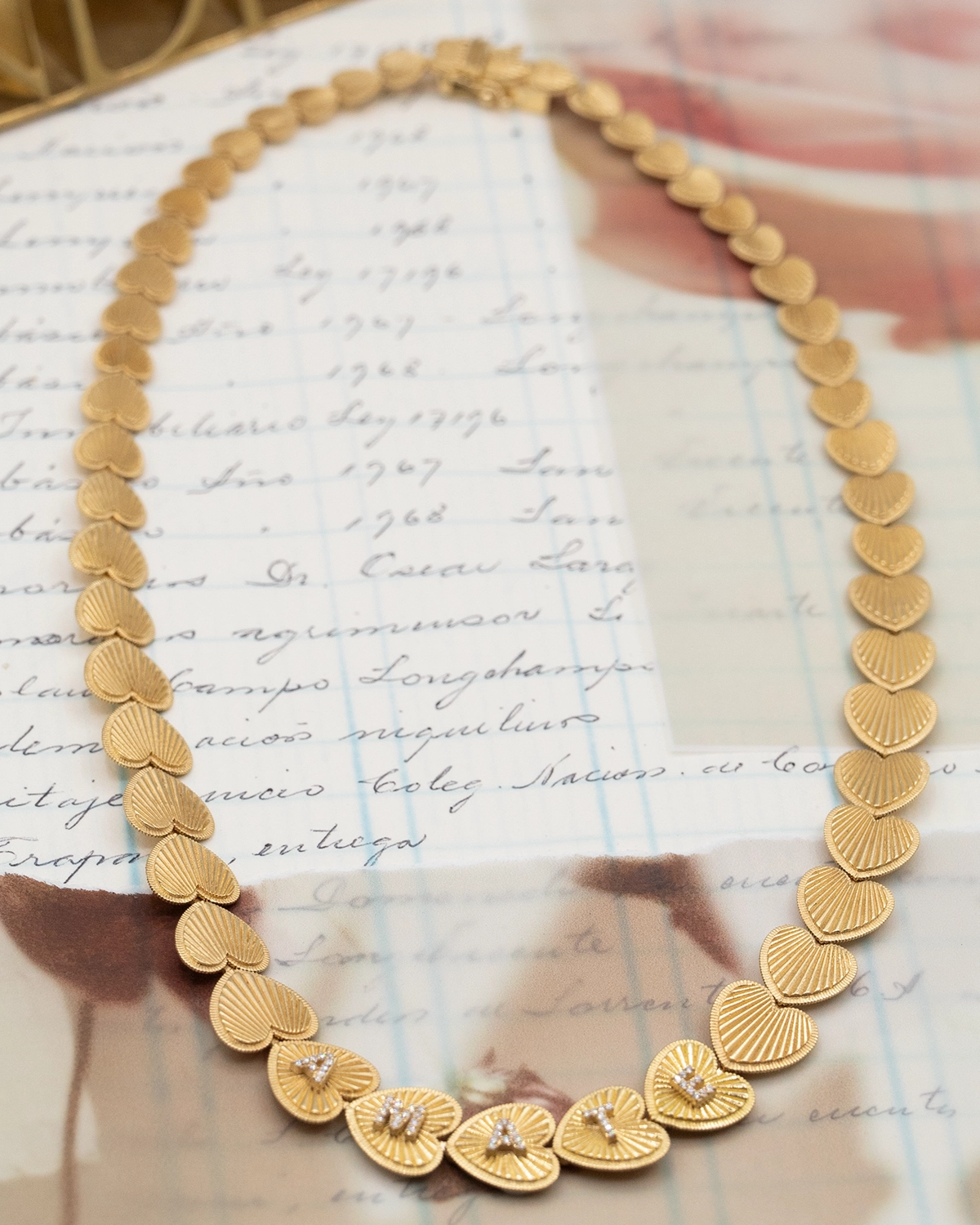 True Love : Custom Graduated Heart Token Necklace