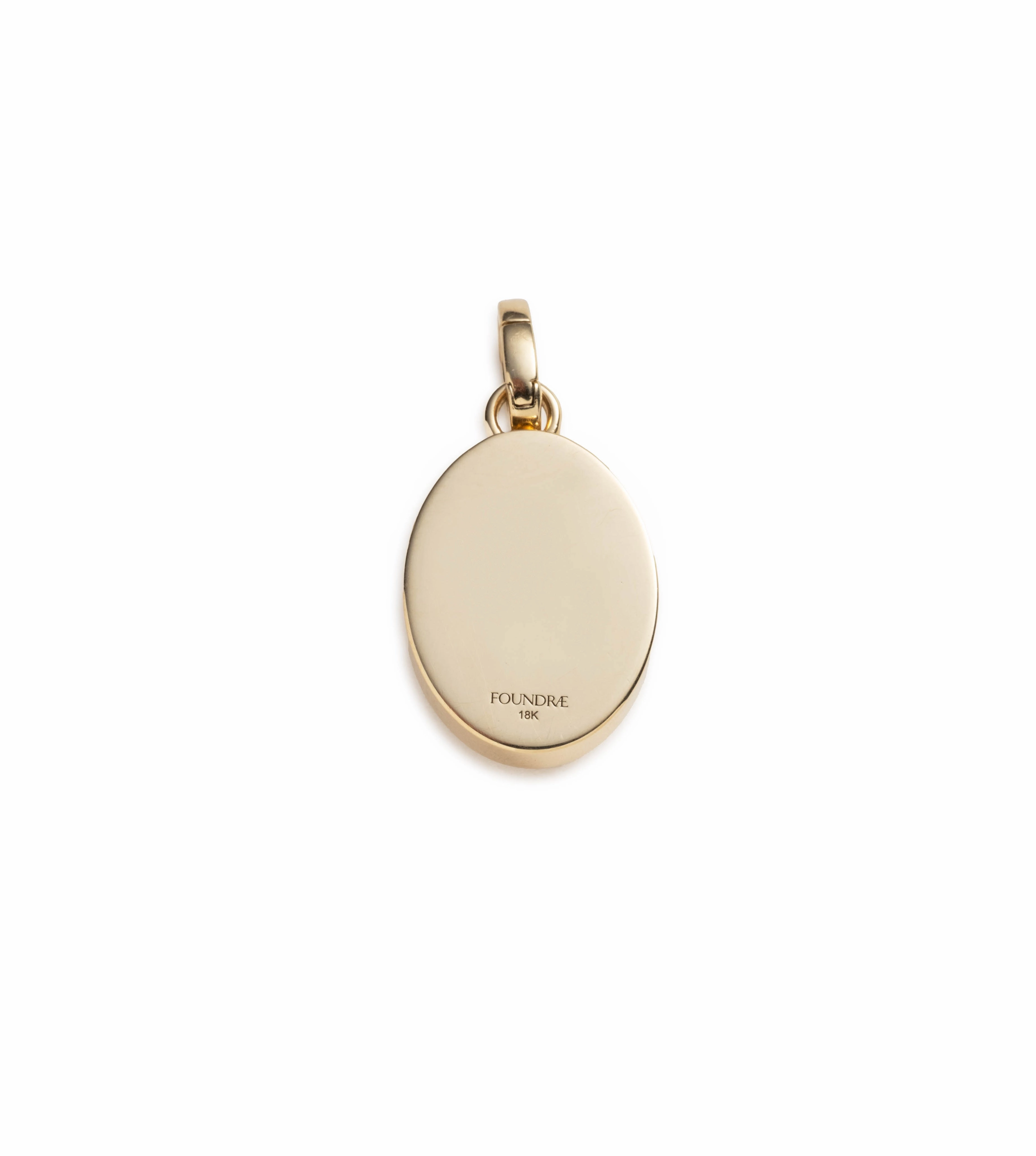 True Love Cigar Band Pendant : in Yellow Gold and Cream Ceramic with Diamond and an Annex Link