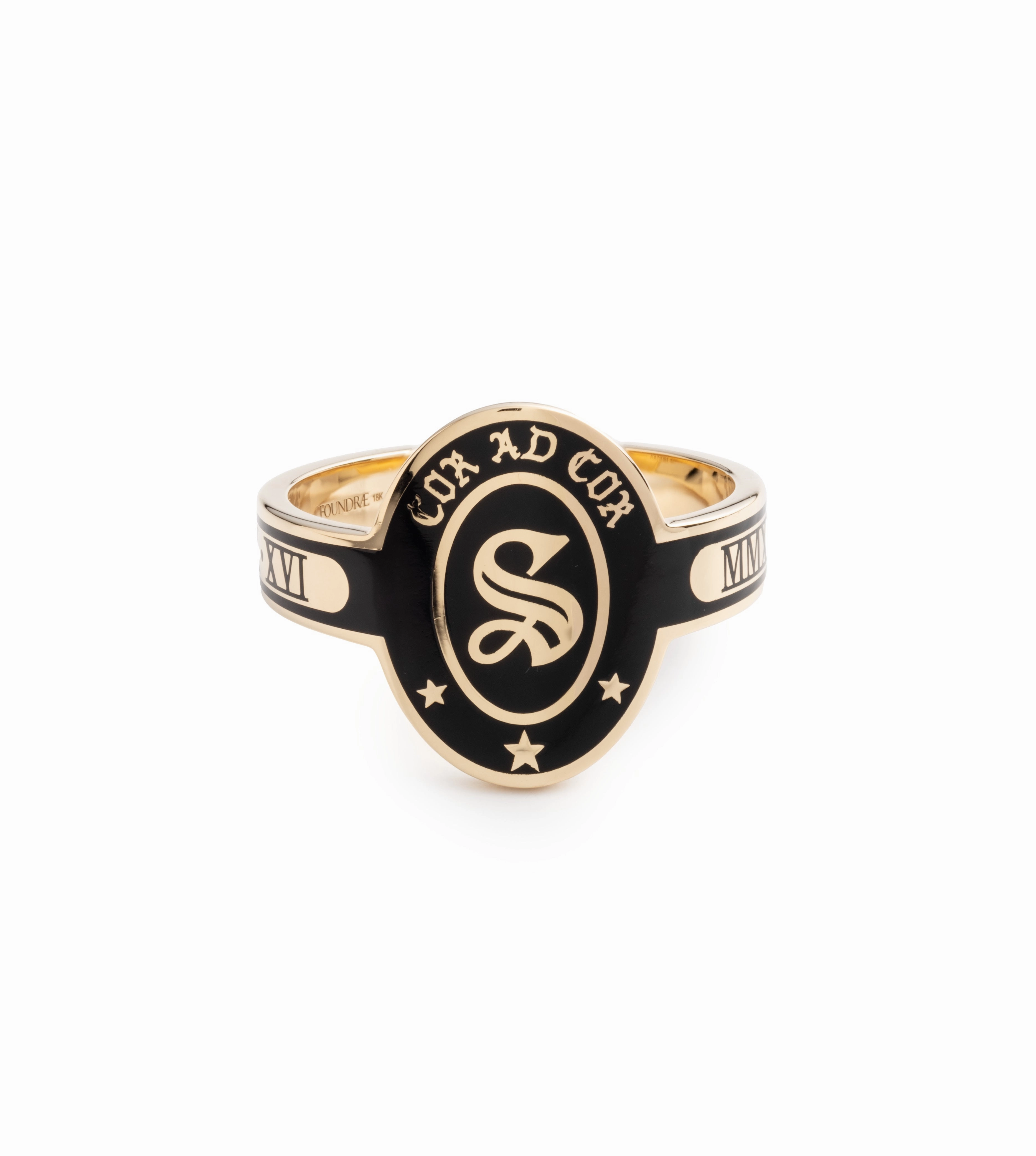 True Love Custom Cigar Band : in Yellow Gold with Black Ceramic