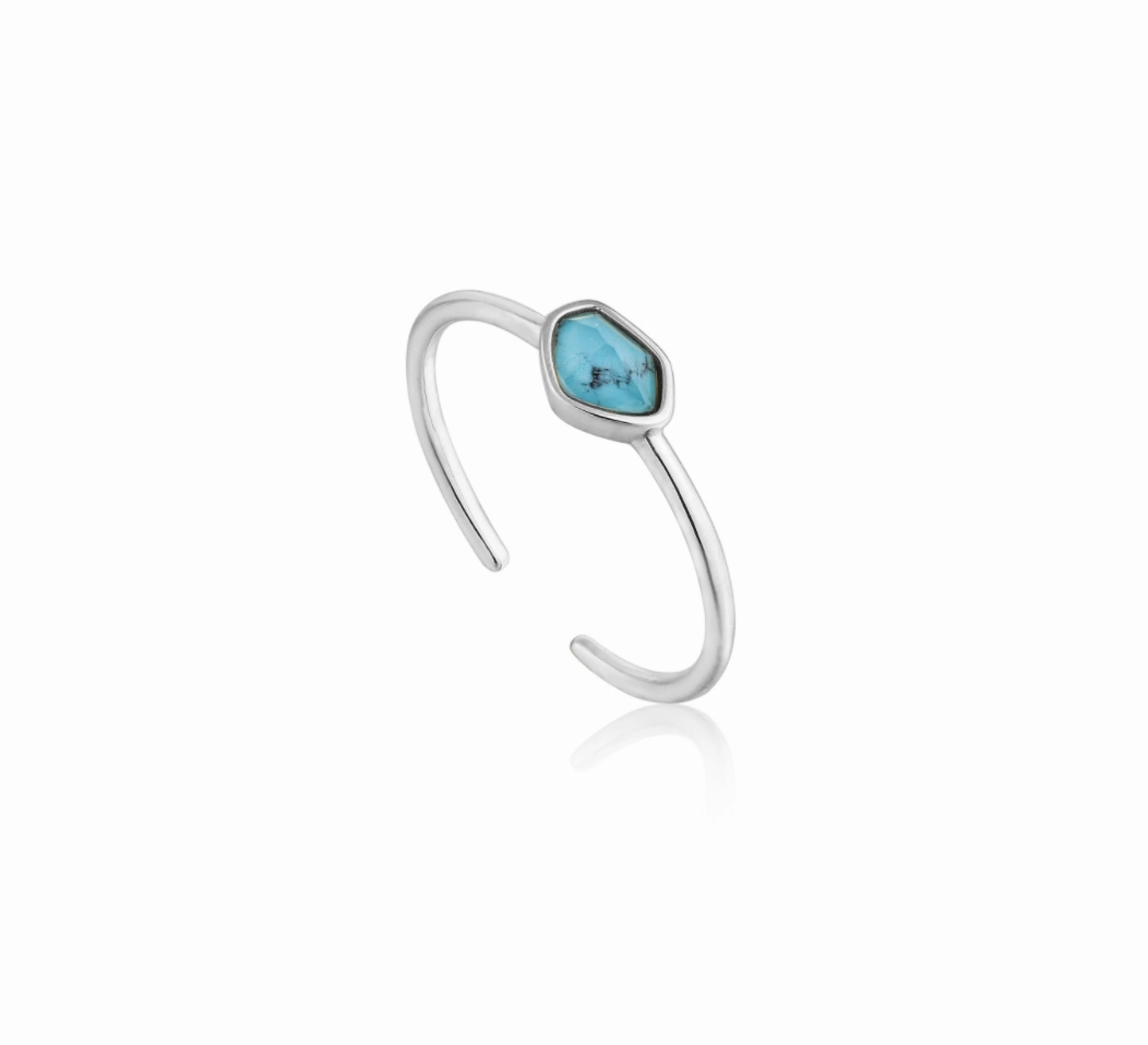 Turquoise Adjustable Silver Ring