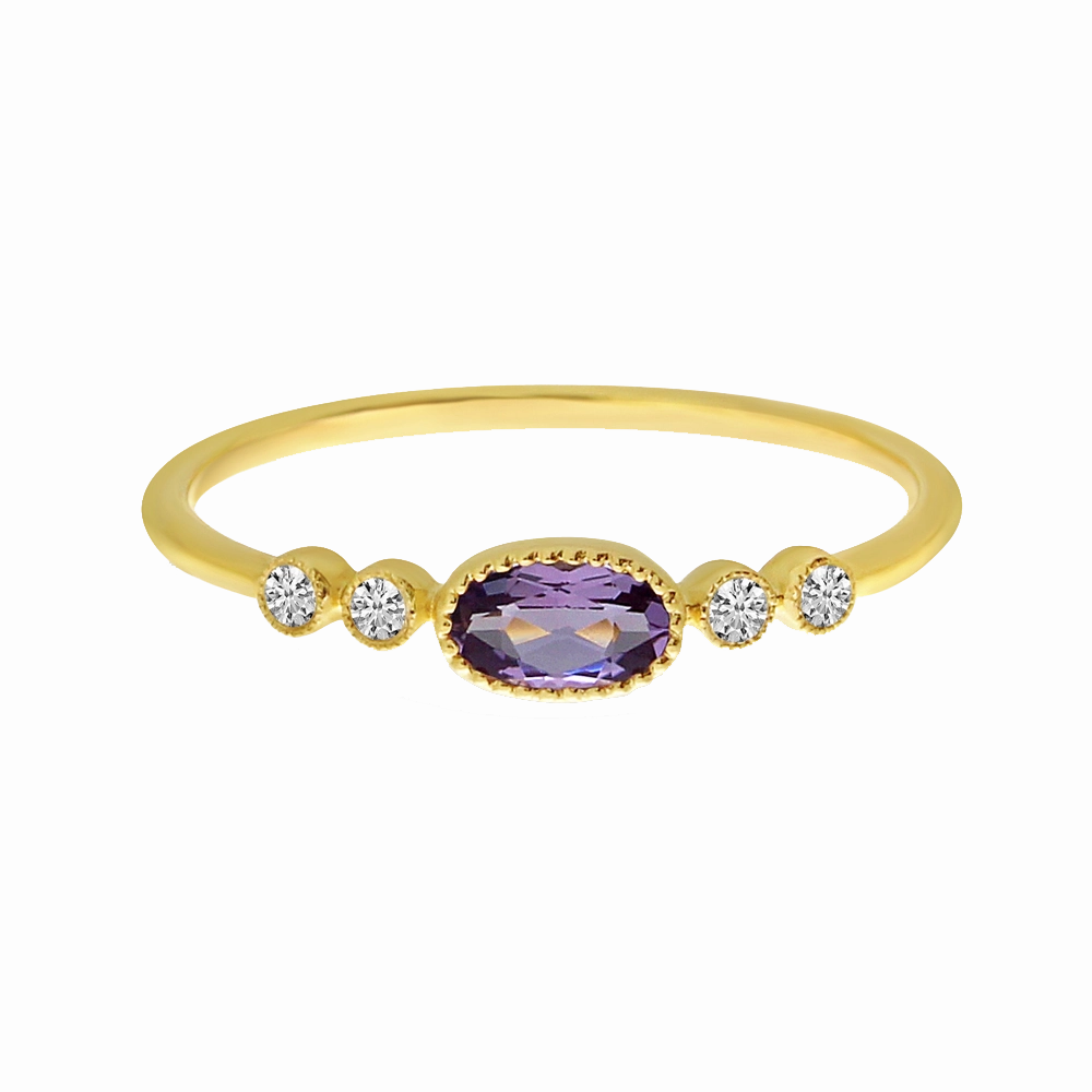 Vintage Inspired Amethyst Ring