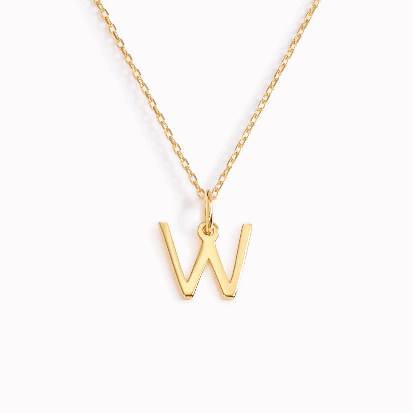 W Necklace / Gold Initial Necklace