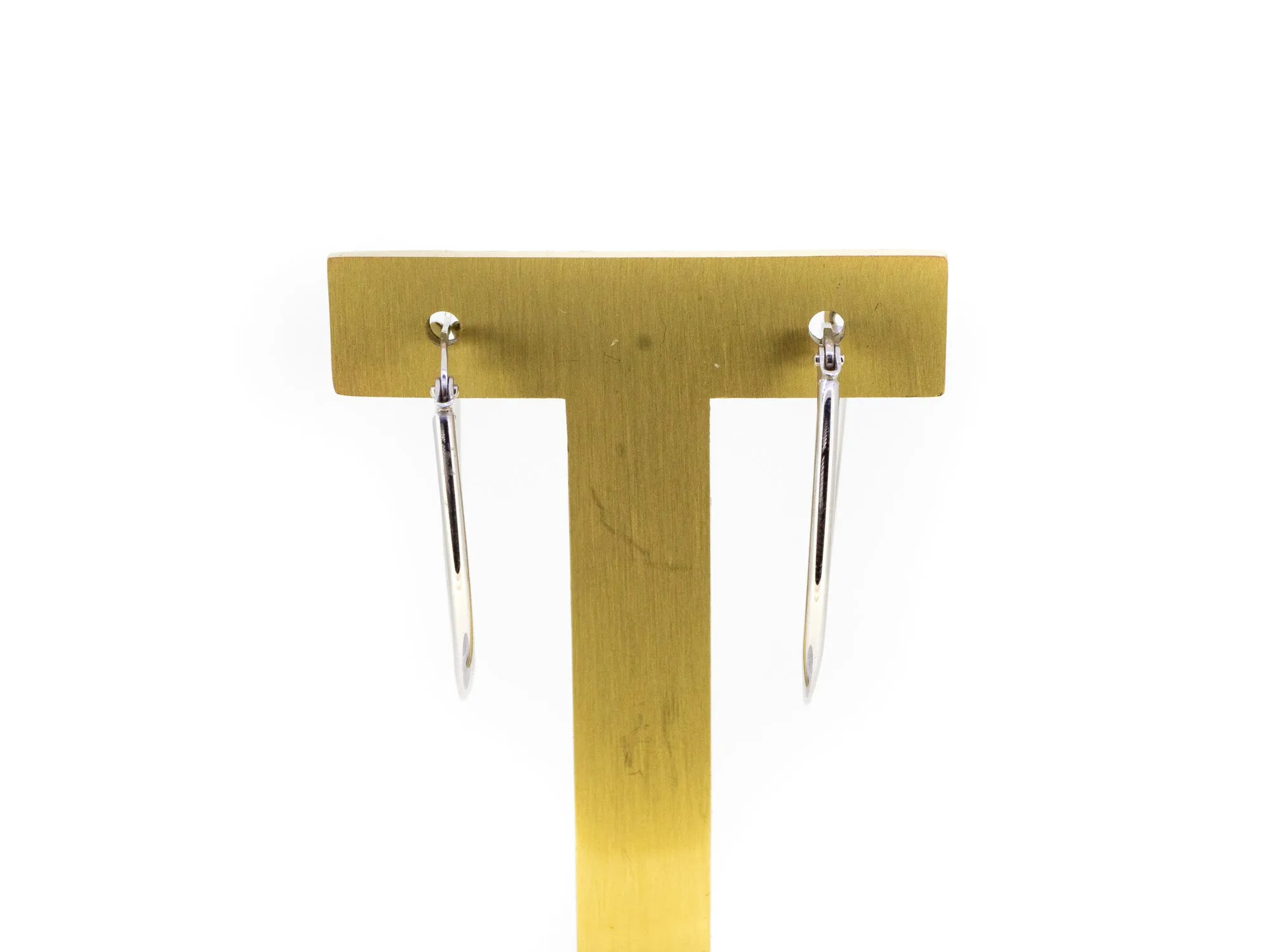 White Gold Hoops