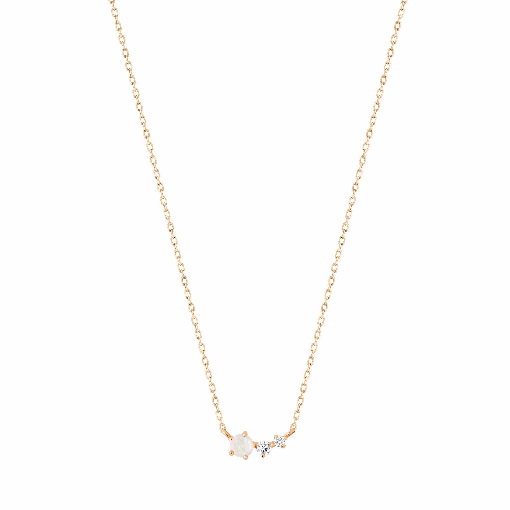 ZARA | Opal and Diamond Necklace