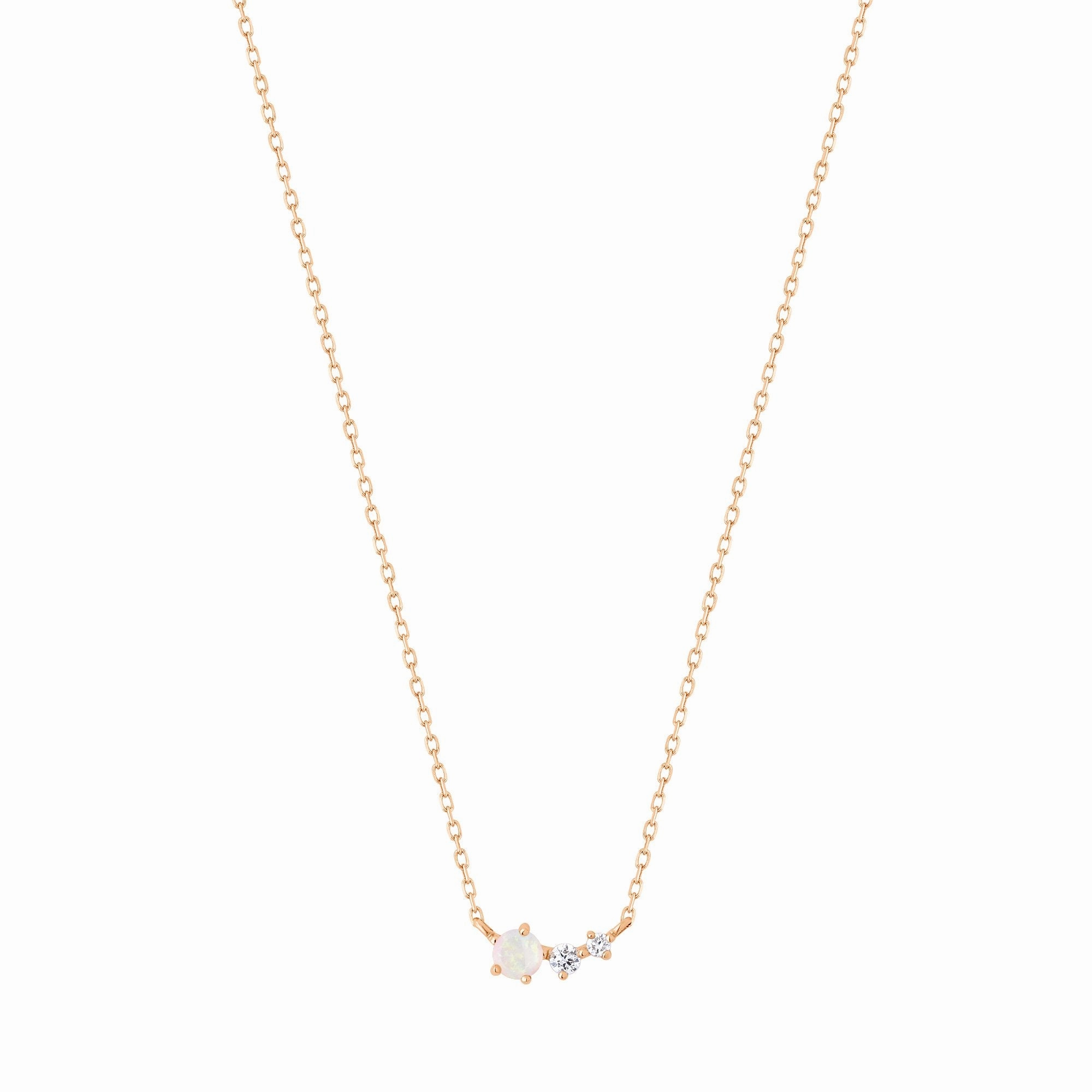 ZARA | Opal and Diamond Necklace